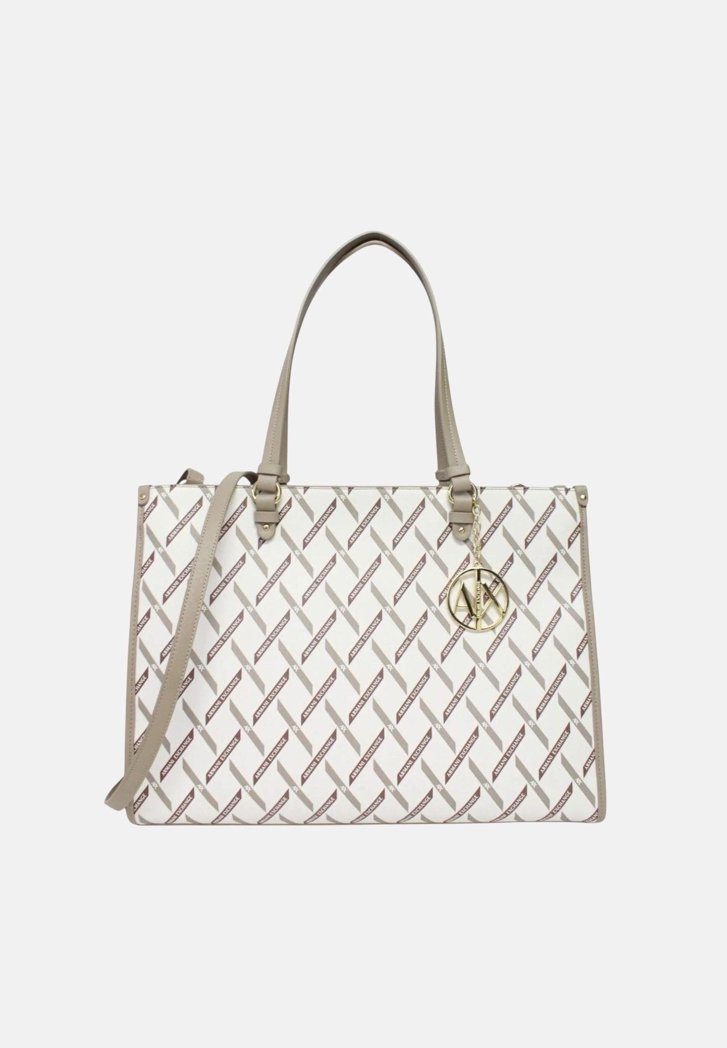 ARMANI EXCHANGE Shopper avorio da donna con logo all-over XW000927AF17155 M1245 ARMANI EXCHANGE