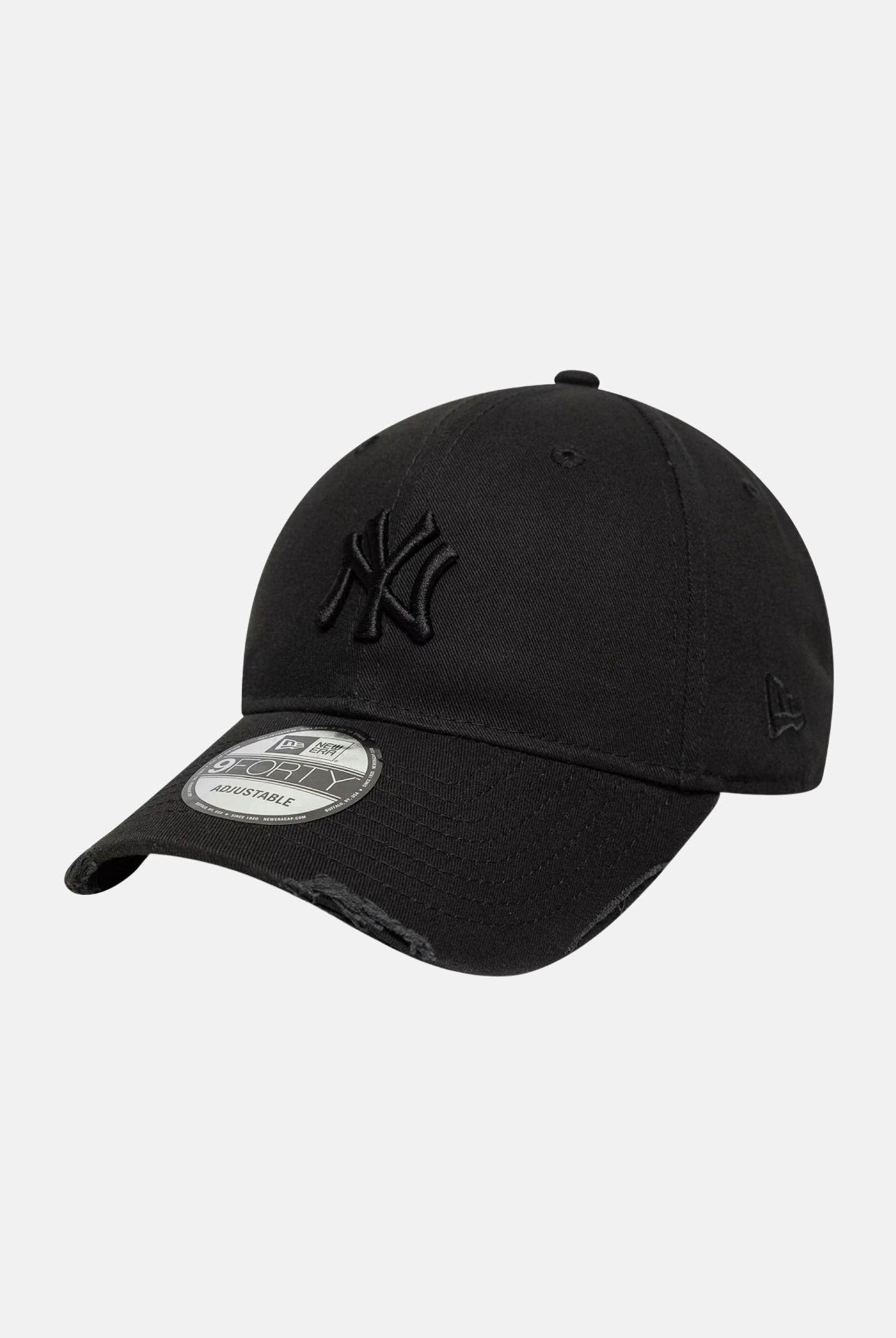 NEW ERA Cappello con visiera 9FORTY New York Yankees MLB Washed Distressed nero per uomo e donna 60771831 . NEW ERA