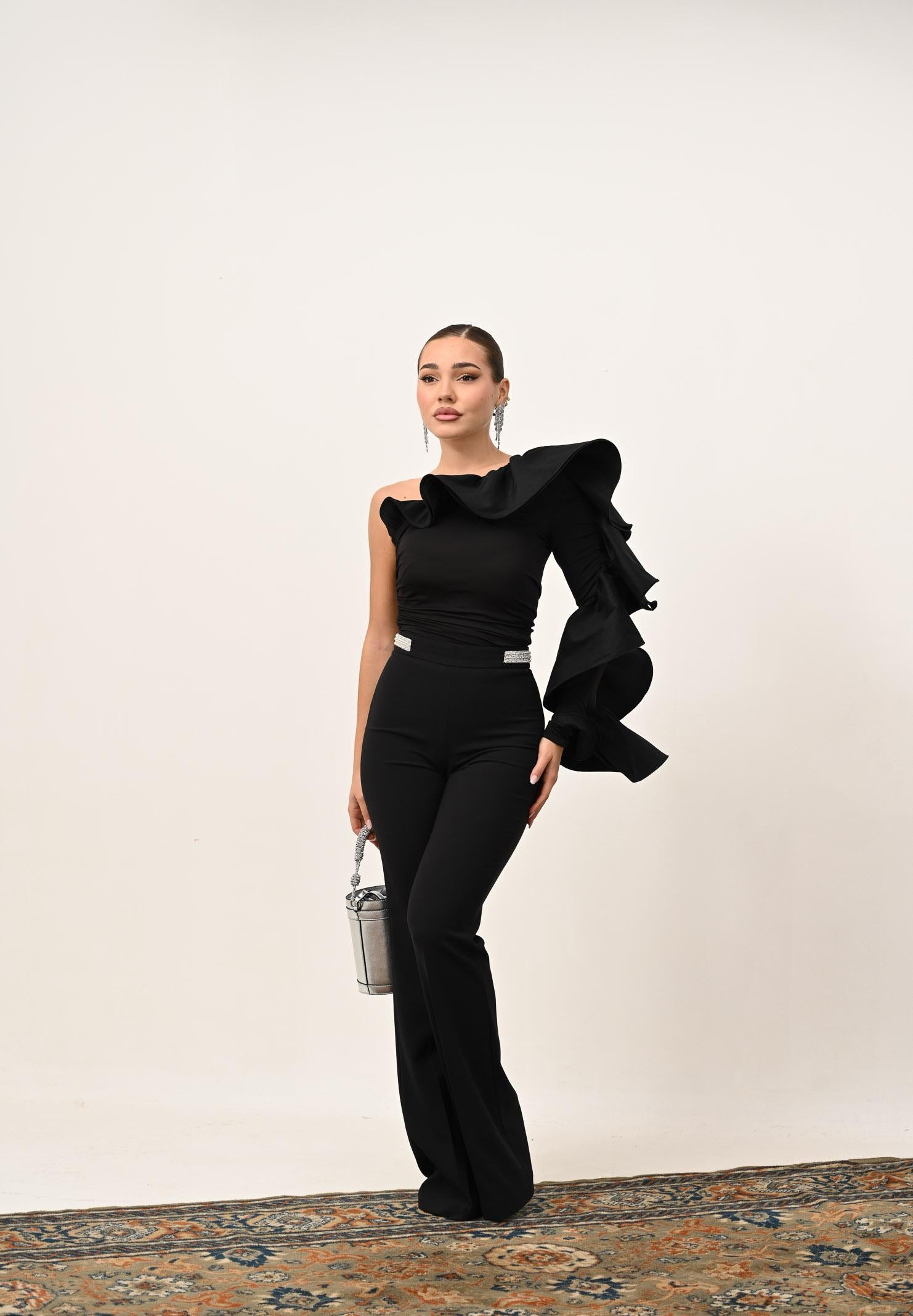 ALMA SANCHEZ Pantalone Pasia nero da donna AS2526039TC 999 ALMA SANCHEZ