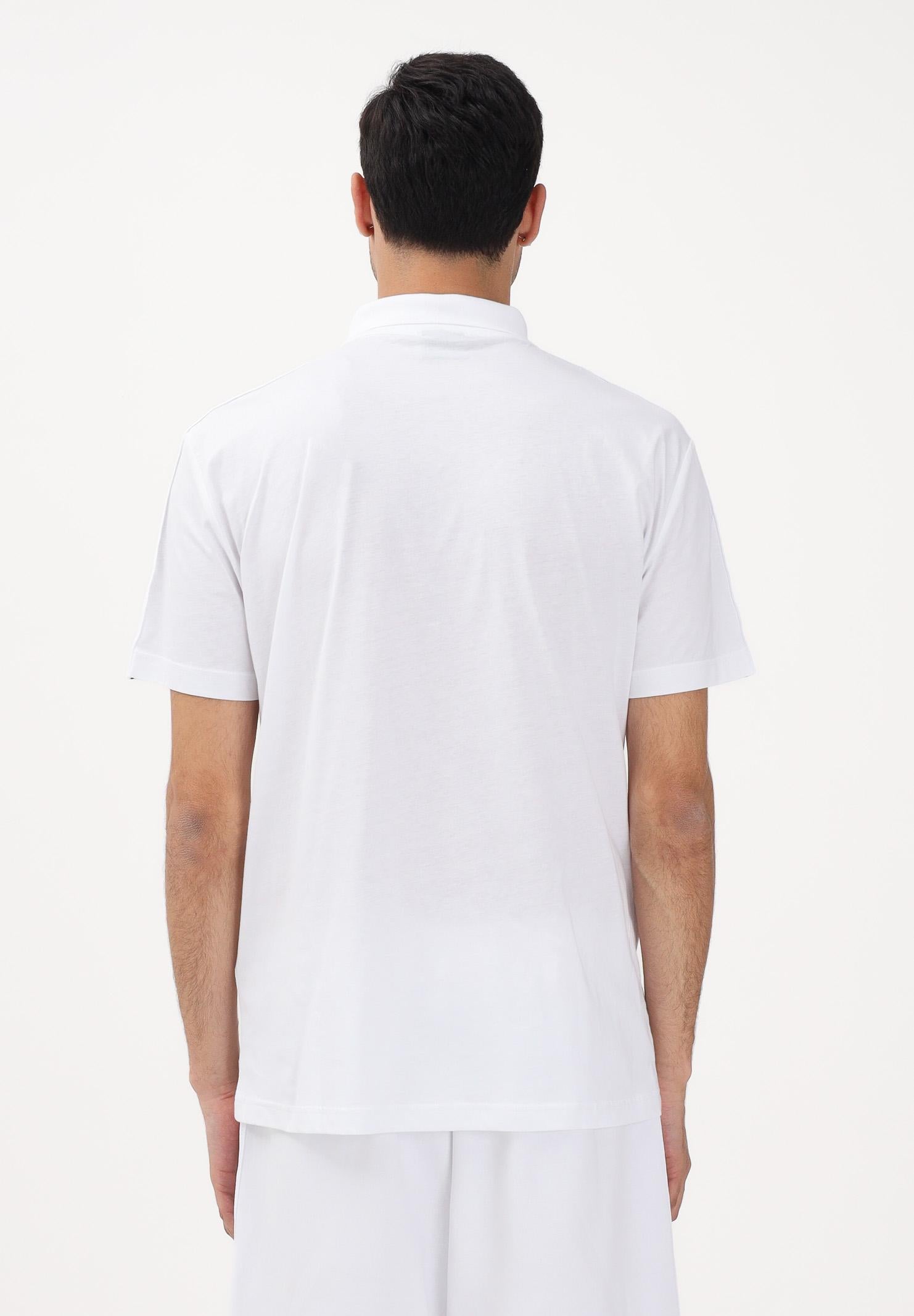 EA7 Polo a manica corta bianca da uomo con logo 7M001477AF10375 U0002 EA7