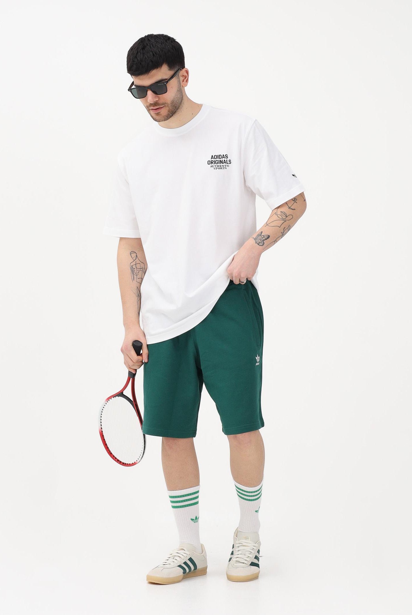 ADIDAS ORIGINALS T-shirt a manica corta GFX VARSITY bianca da uomo KE2252 . ADIDAS ORIGINALS