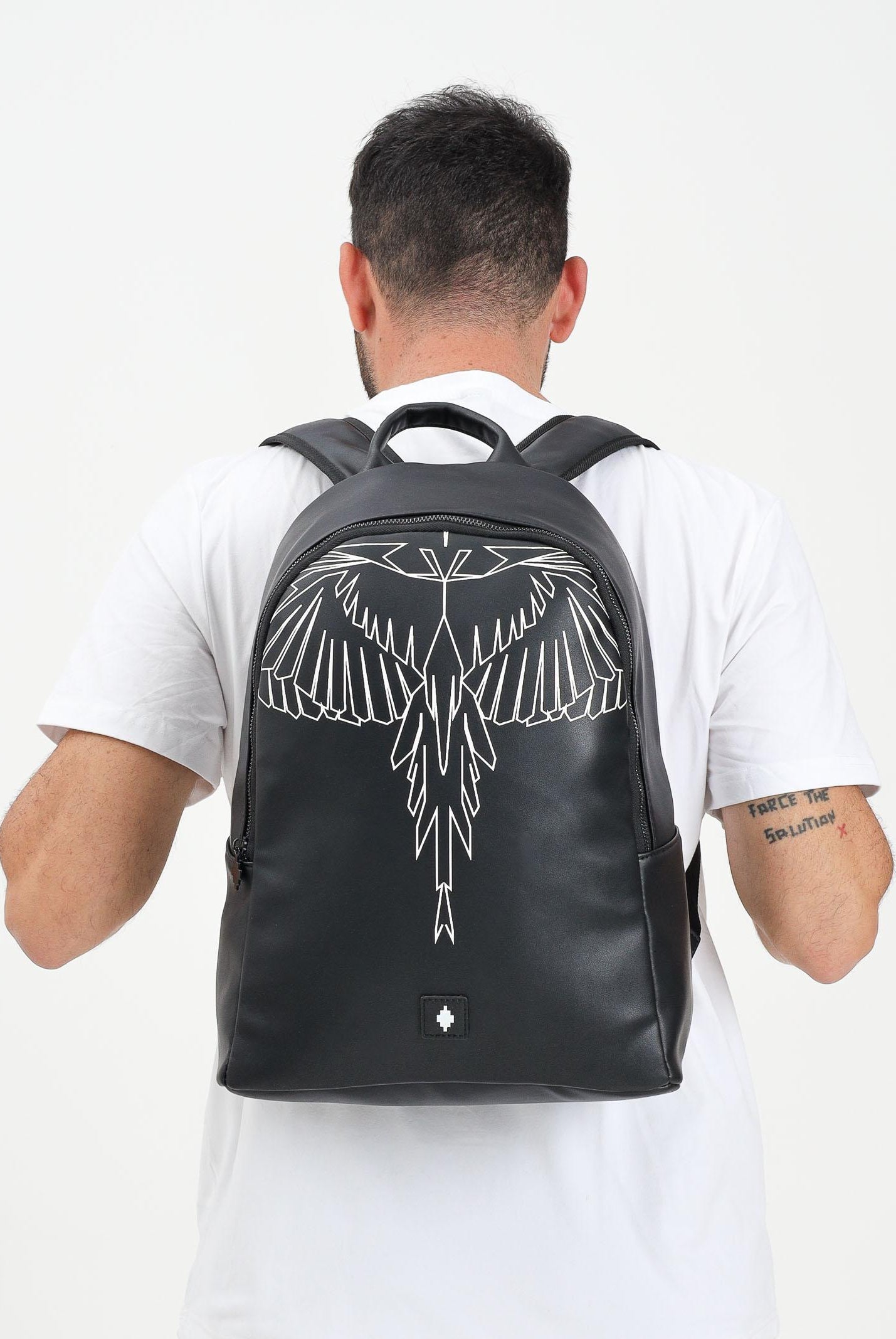 MARCELO BURLON COUNTY OF MILAN Zaino nero per uomo e donna con stampa COMAF250114 MARCELO BURLON COUNTY OF MILAN