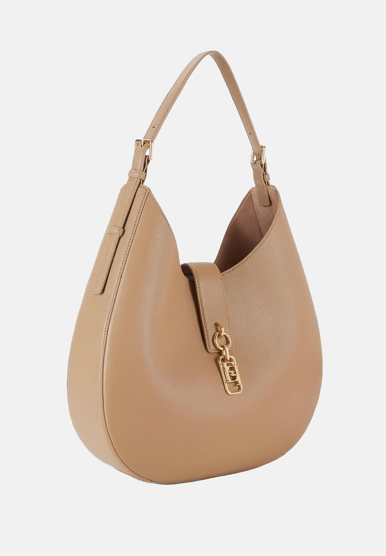 ELISABETTA FRANCHI Borsa hobo argilla da donna con charm BS06A62E2 229 ELISABETTA FRANCHI