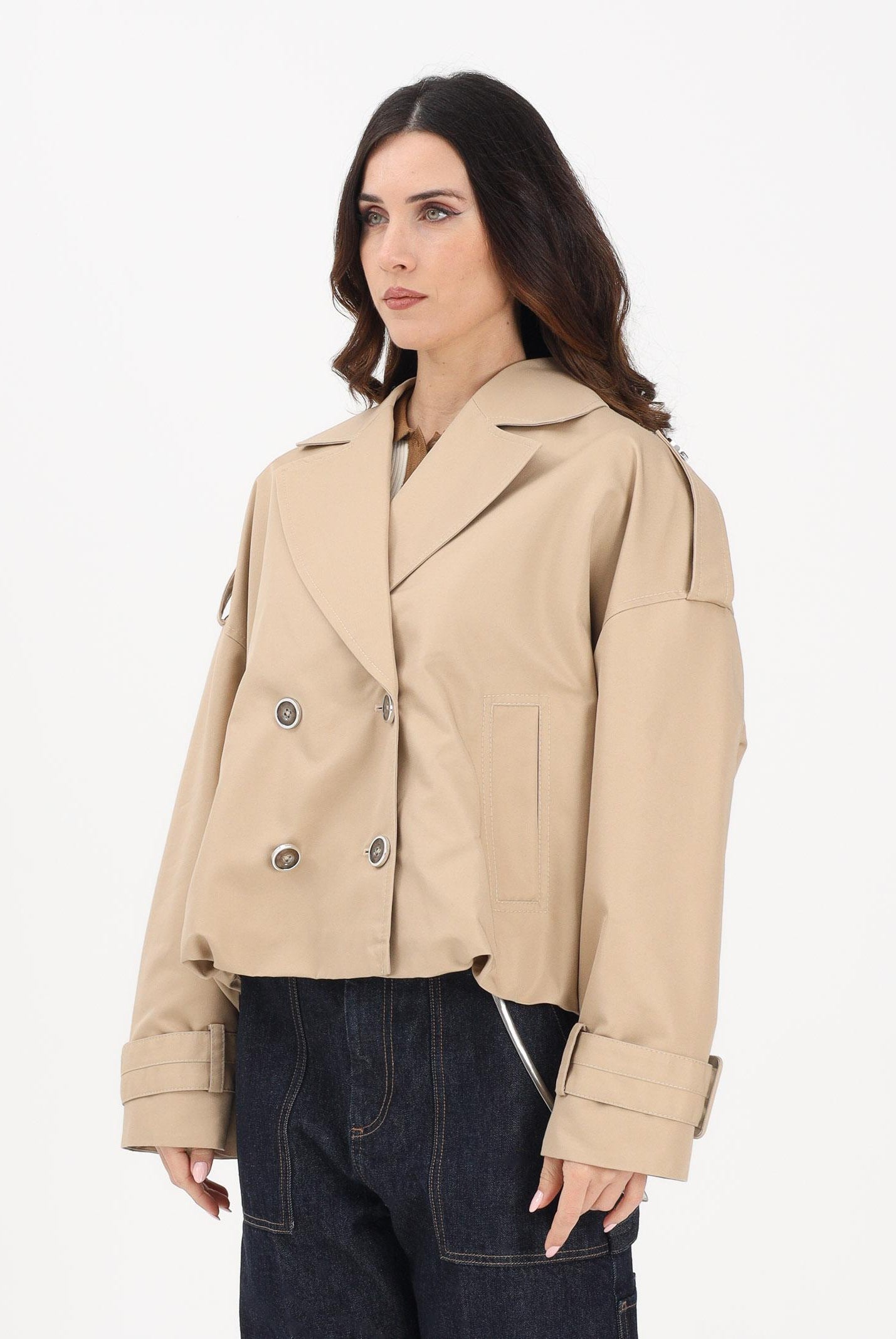 PINKO Trench corto TRISCIA beige da donna 106325A1PR D41 PINKO