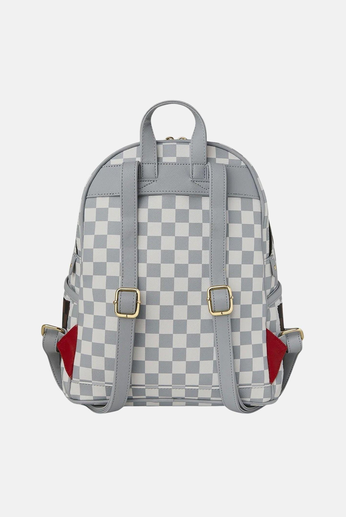 SPRAYGROUND Zainetto CREAM AND BROWN TEAR CHECK SAVAGE BACKPACK grigio e marrone da donna 910B8291NSZ . SPRAYGROUND