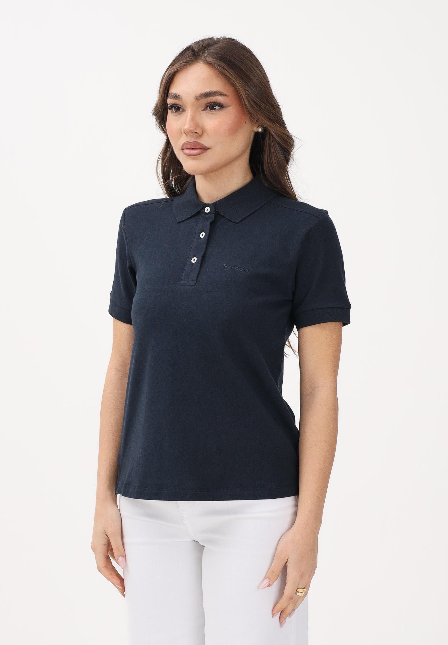BARBOUR Polo a manica corta Bowford blu da donna 261-LML0886 NY73 BARBOUR