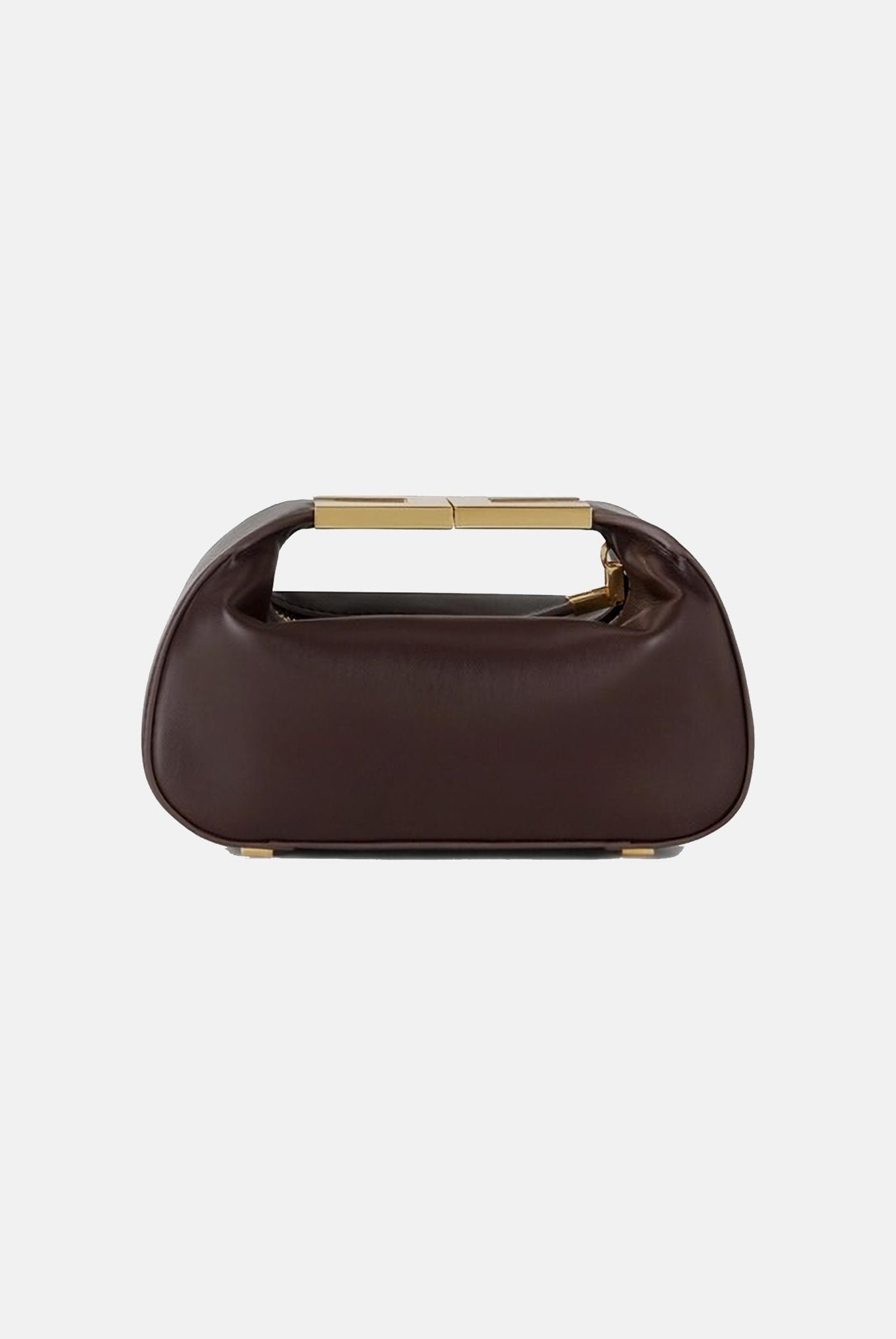 ELISABETTA FRANCHI Borsa a mano cacao da donna con manico gioiello<BR/> BS07A62E2 644 ELISABETTA FRANCHI
