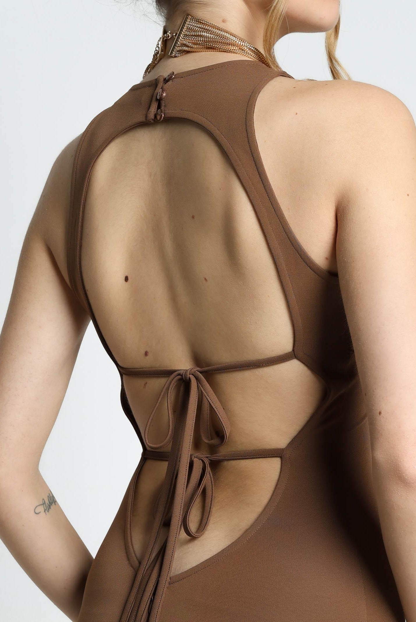 SANTAS Abito lungo BON BON marrone da donna PV25010 MARRONE SANTAS