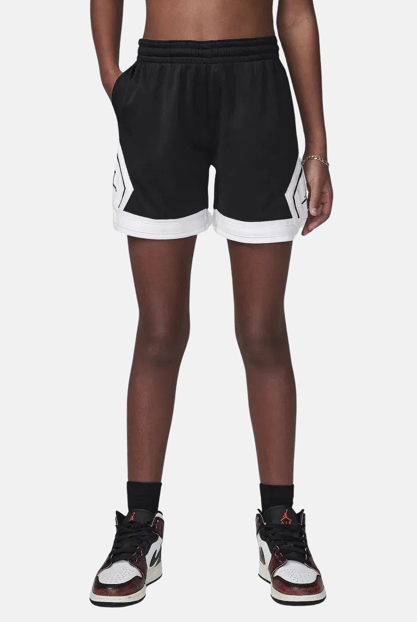 JORDAN Shorts sportivo nero da bambina con logo 45D403 023 JORDAN