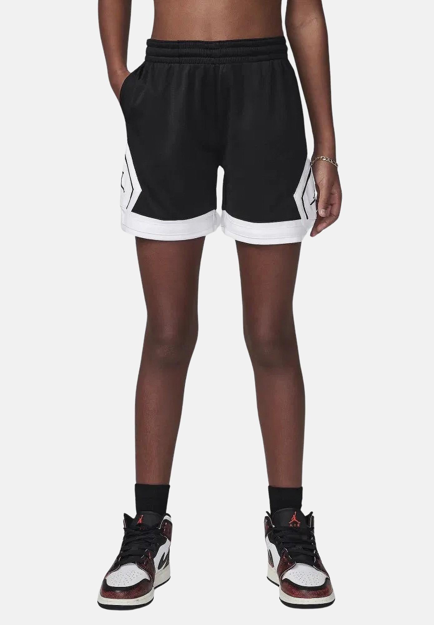 JORDAN Shorts sportivo nero da bambina con logo 45D403 023 JORDAN