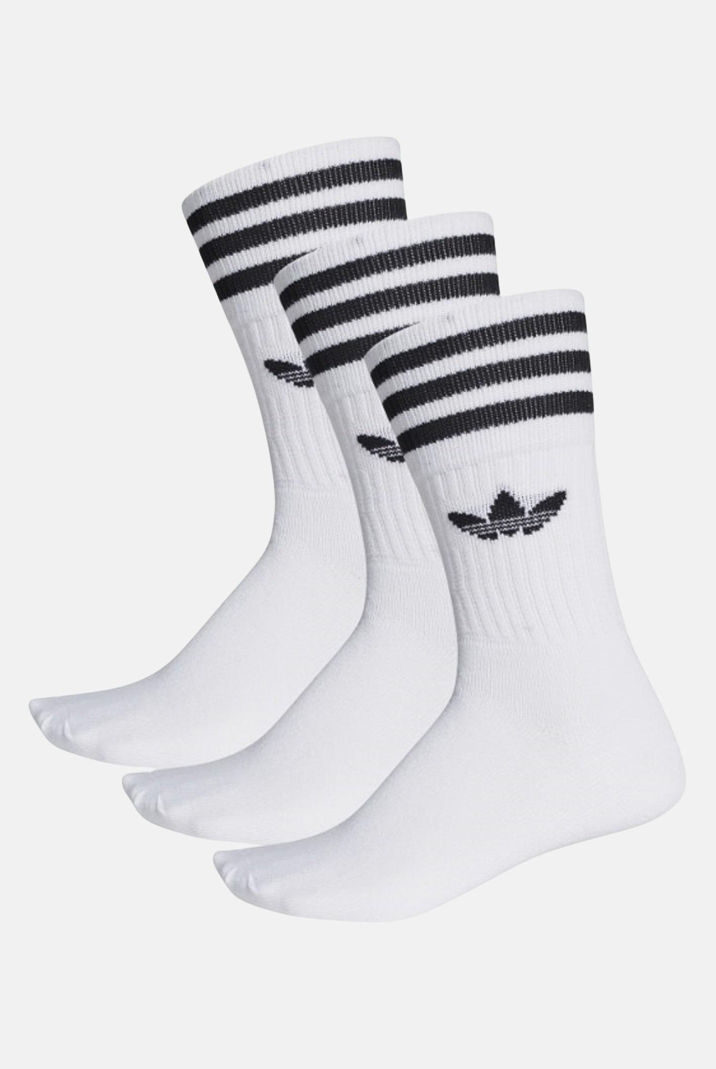 Set da tre paia di calzini bianchi per uomo e donna con ricamo logo e 3stripes S21489 UNI ADIDAS ORIGINALS