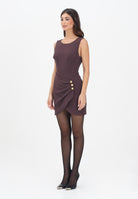 ELISABETTA FRANCHI Abito corto bordeuax da donna con bottoni gioiello AB79856E2 EA4 ELISABETTA FRANCHI