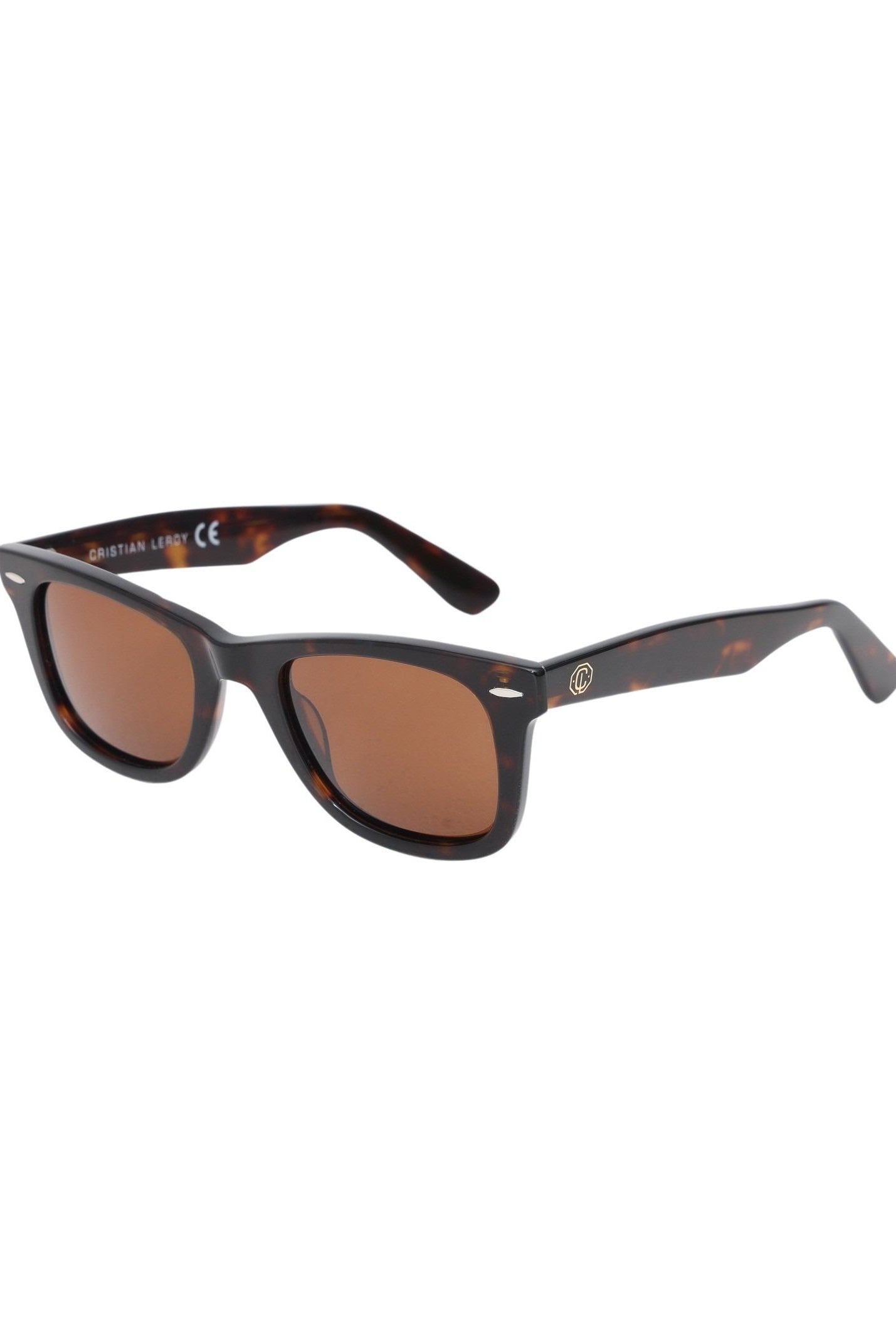 Occhiali da sole marroni per uomo e donna con montatura tartarugata 700161 07 CRISTIAN LEROY