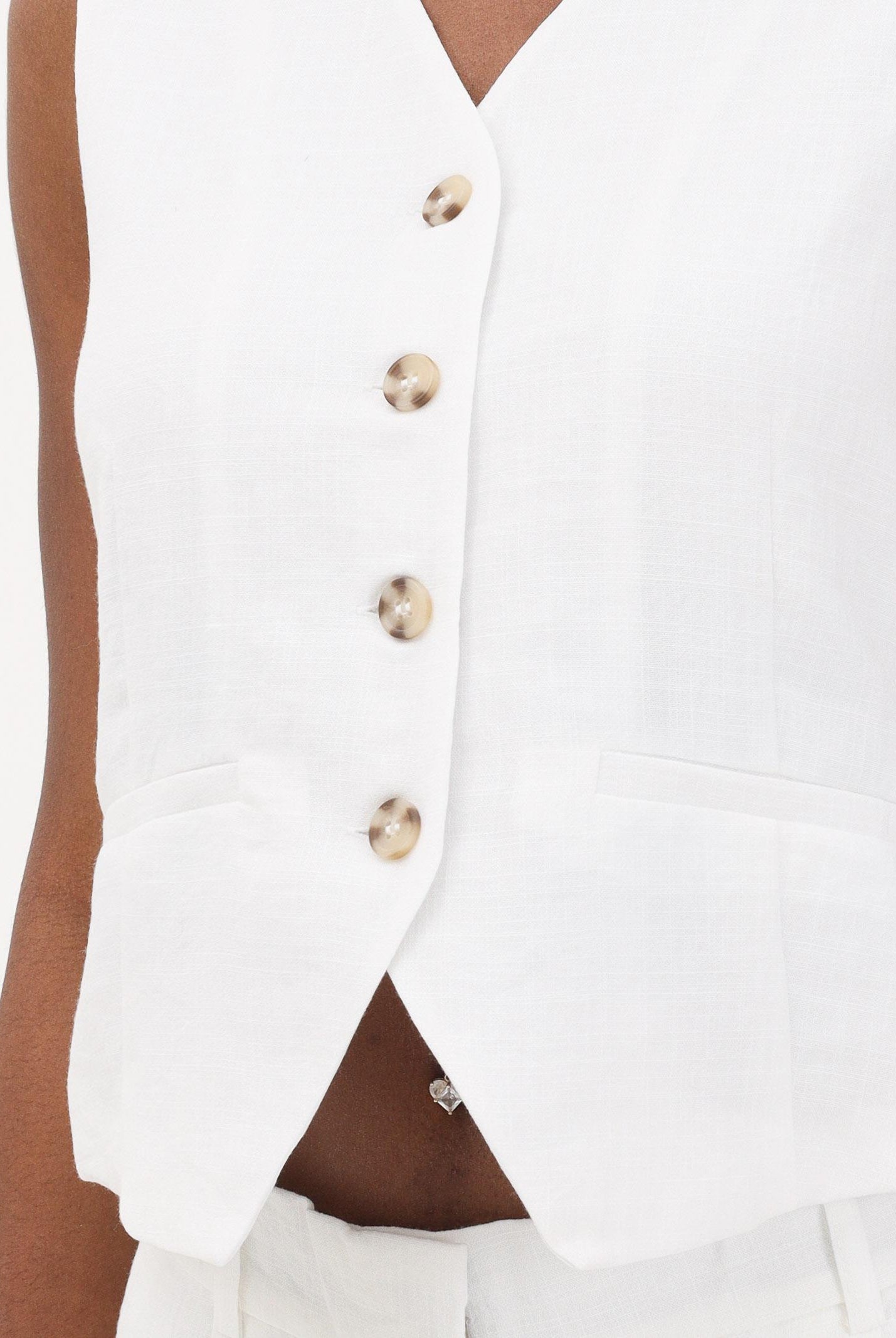 ONLY Gilet bianco da donna 15370277 BRWI ONLY