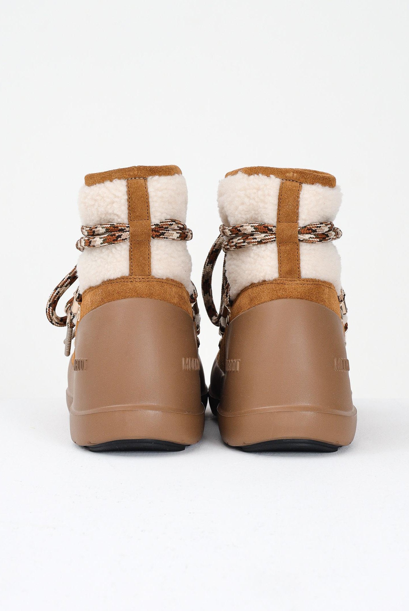 MOON BOOT Stivali da neve LUNA in shearling marrone da donna 80D2480020 MA03 MOON BOOT