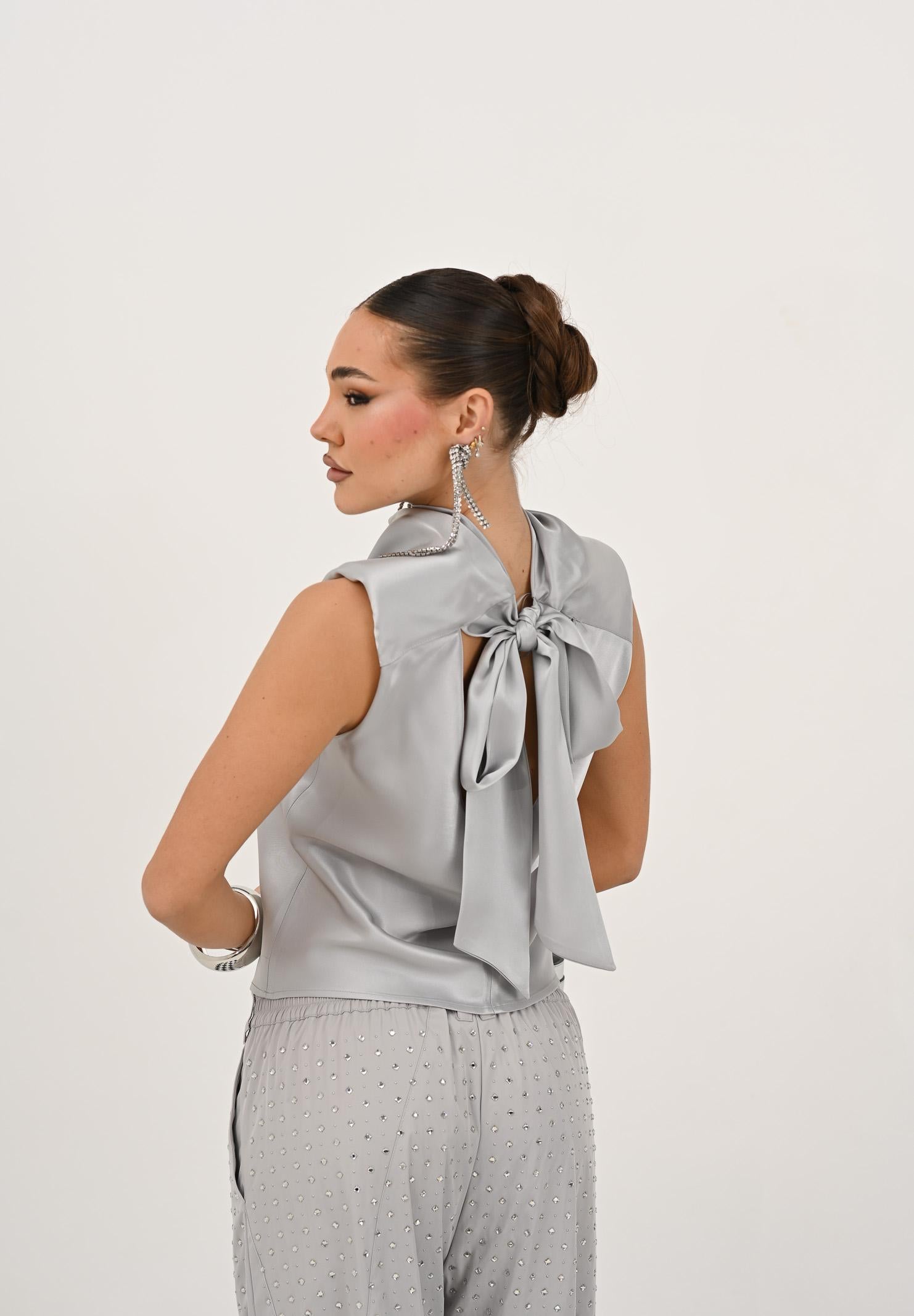 PINKO Top elegante grigio da donna 106080A1Y5 II2 PINKO