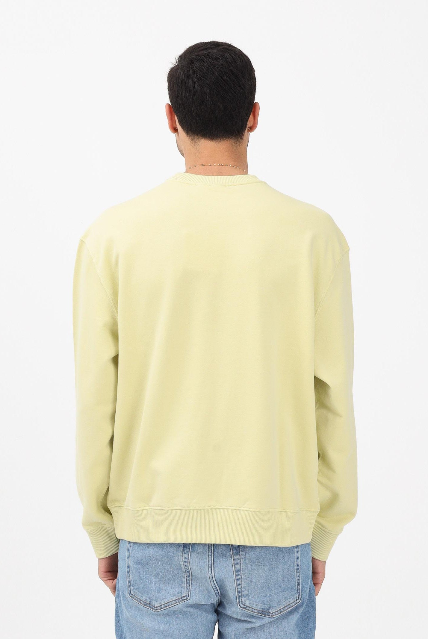 CALVIN KLEIN JEANS Felpa girocollo lime da uomo LV04RC296G2EZ . CALVIN KLEIN JEANS