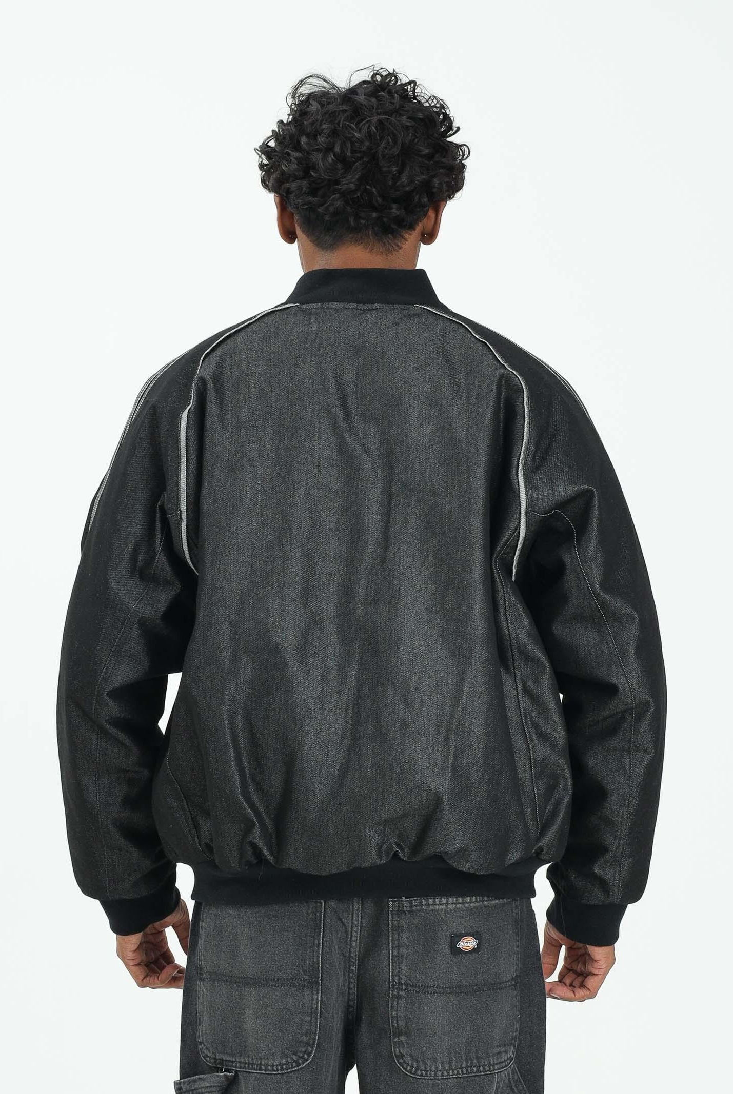 ADIDAS ORIGINALS Giubbotto di jeans in denim nero da uomo JY2796 ADIDAS ORIGINALS