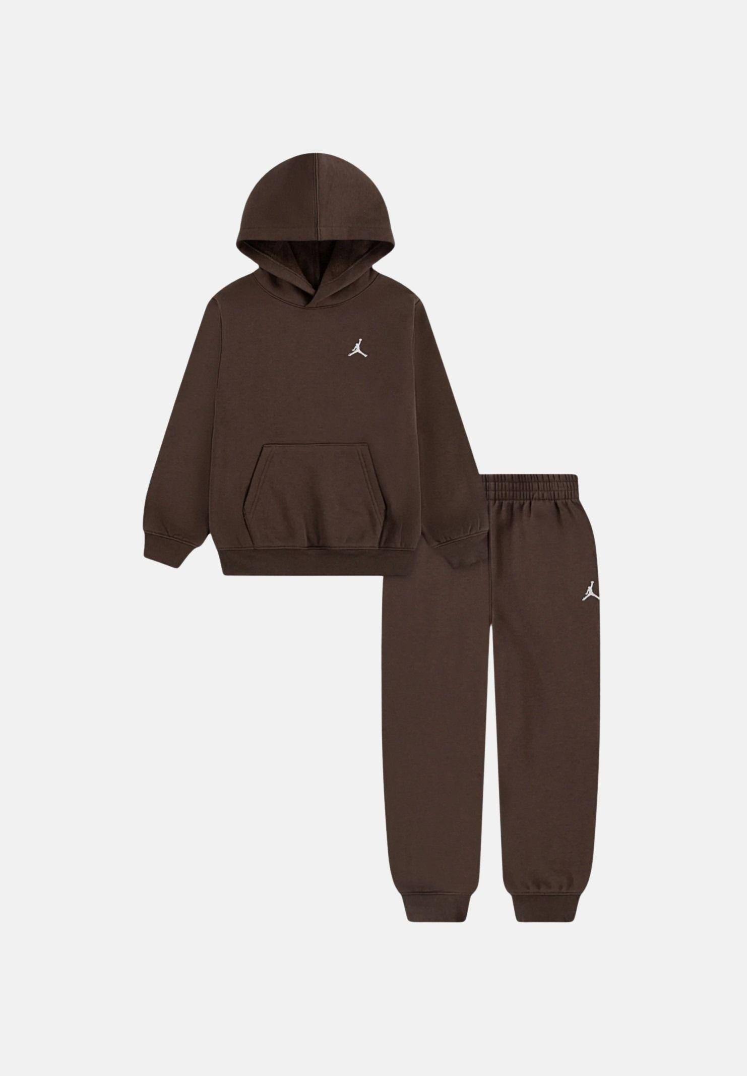 JORDAN Tuta Brooklyn Fleece marrone da neonato 65F117 X25 JORDAN