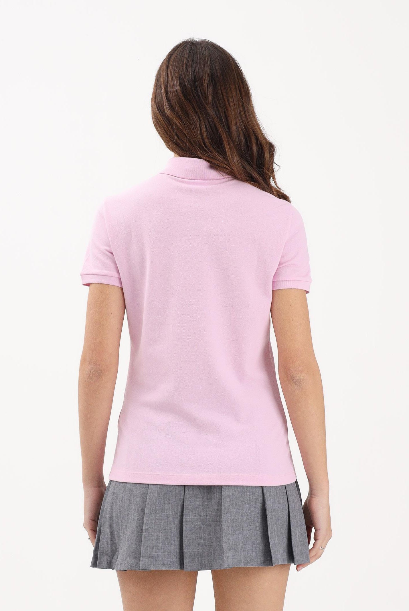 LACOSTE Polo a manica corta rosa da donna con logo PF5462 Z4H LACOSTE
