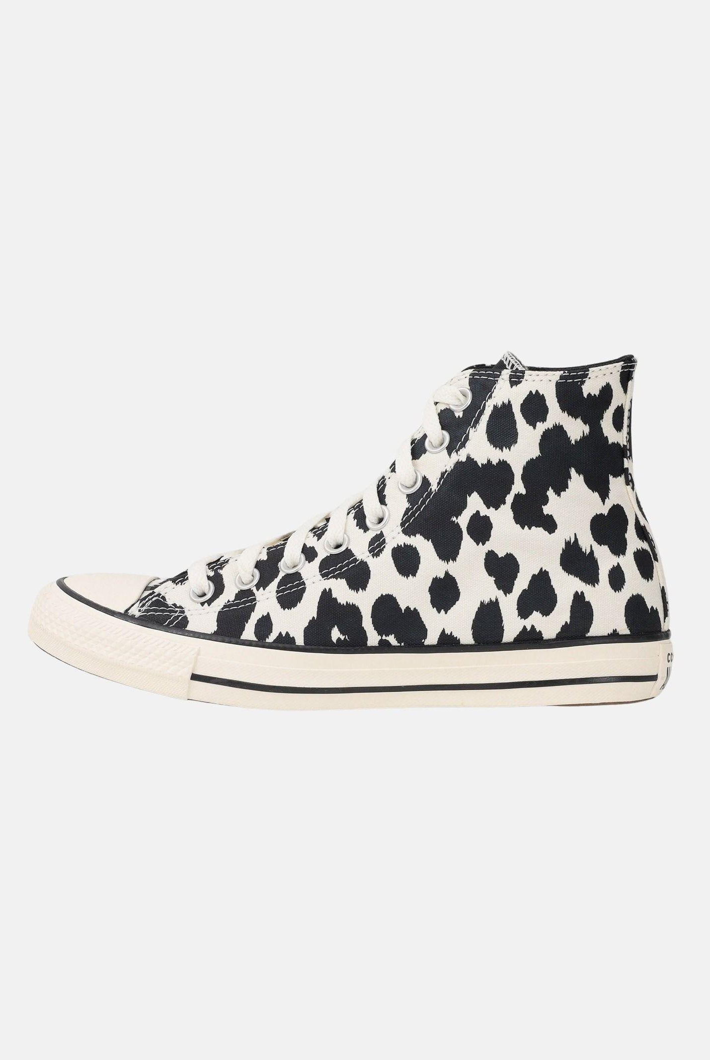 CONVERSE Sneakers Chuck Taylor All Star Animal Print High Top panna e nere da donna A17919C . CONVERSE