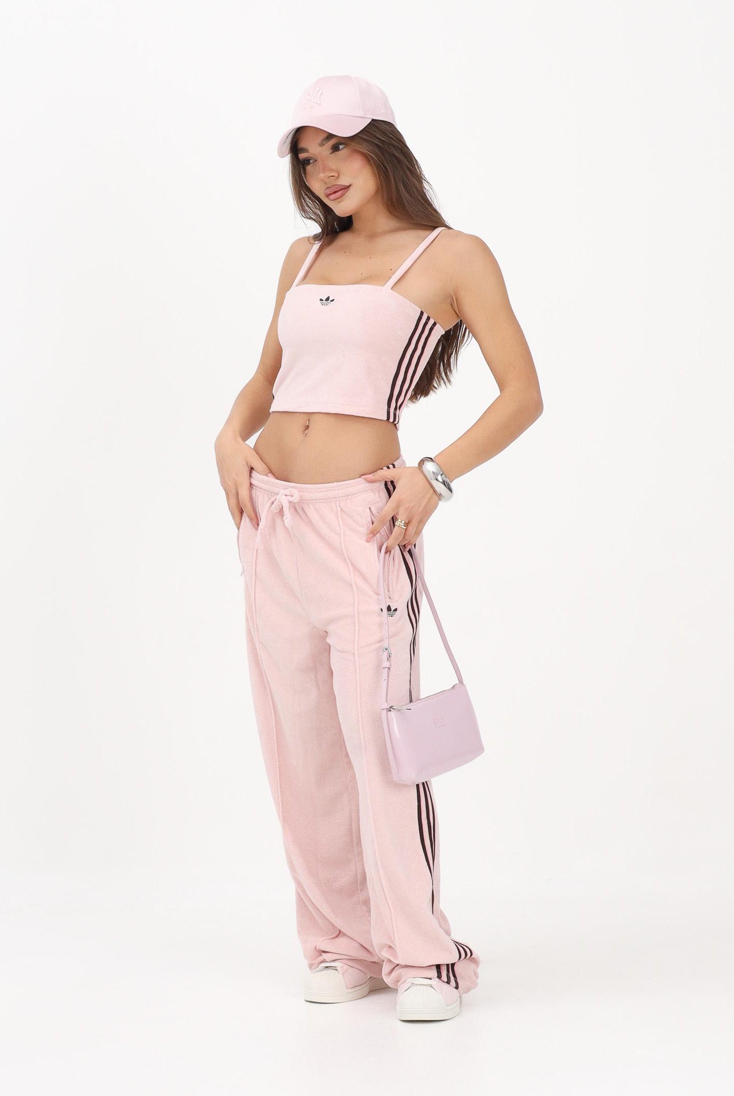 ADIDAS ORIGINALS Top TERRY TOWEL rosa da donna KD1404 . ADIDAS ORIGINALS