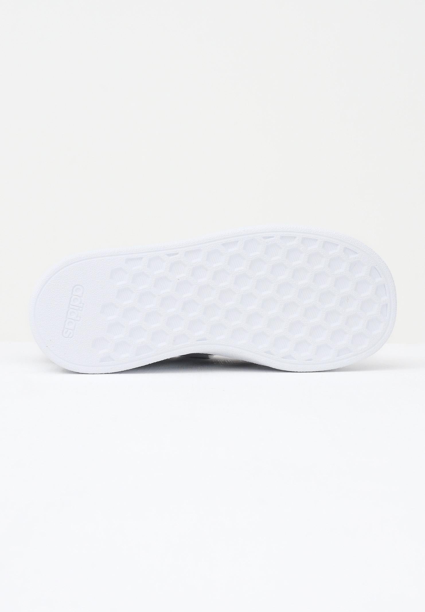 ADIDAS PERFORMANCE Sneakers Grand Court Lifestyle Hook and Loop bianche e nere da neonato GW6527 . ADIDAS PERFORMANCE