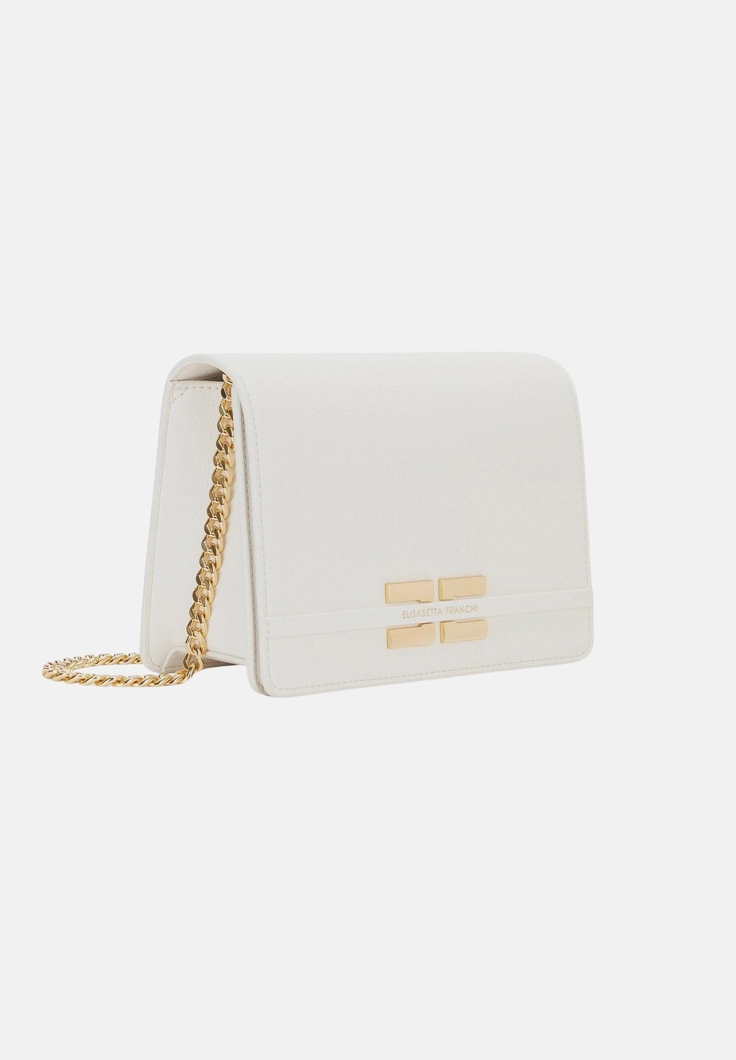 ELISABETTA FRANCHI Pochette burro da donna con logo BS39A61E2 193 ELISABETTA FRANCHI