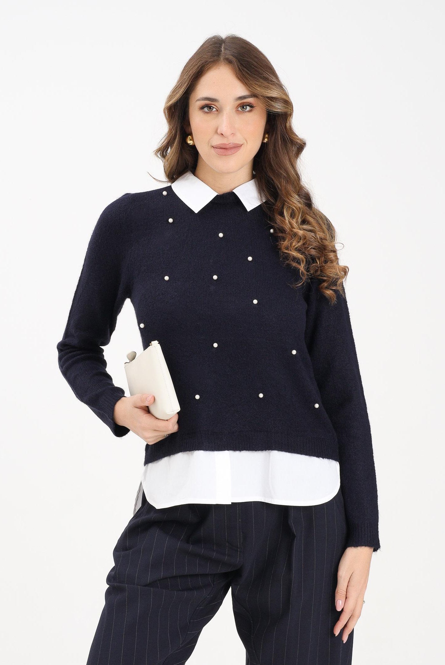 ONLY Maglioncino DOLLY blu da donna 15353350 NightSky ONLY