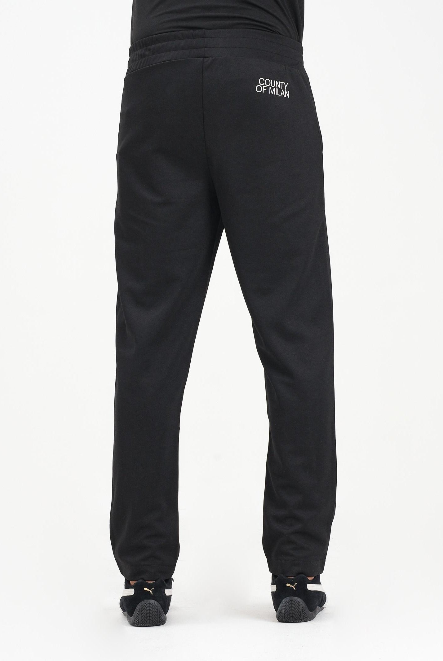 MARCELO BURLON COUNTY OF MILAN Pantalone sportivo nero da uomo con logo F5CAMAPA021 110 MARCELO BURLON COUNTY OF MILAN