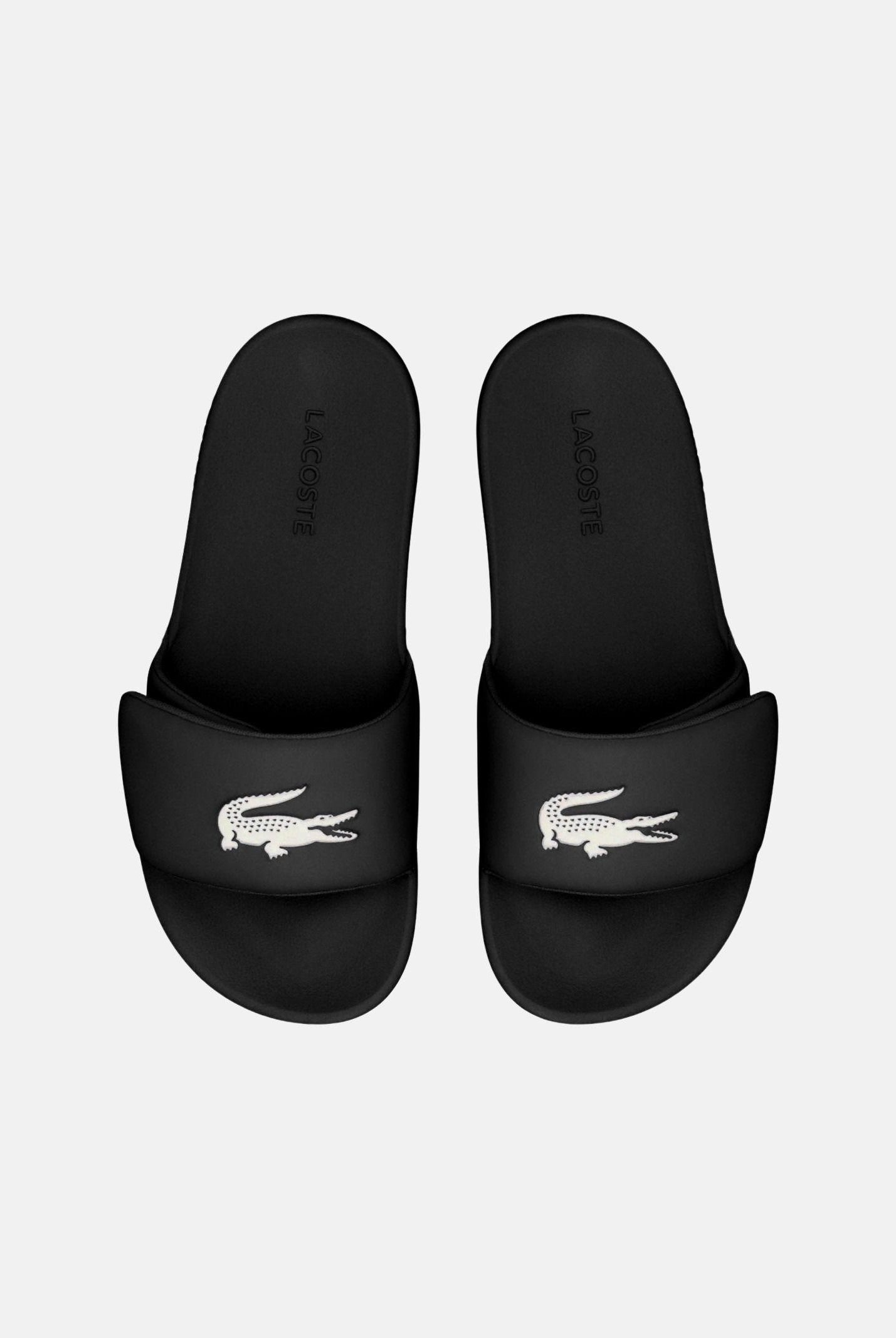 LACOSTE Ciabatte nere da uomo con logo E03859 312 LACOSTE