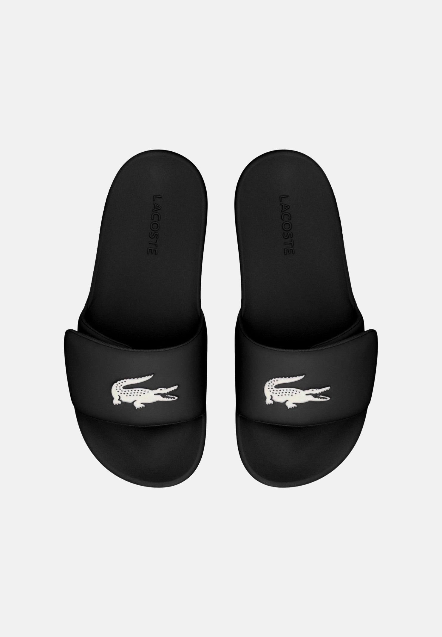LACOSTE Ciabatte nere da uomo con logo E03859 312 LACOSTE