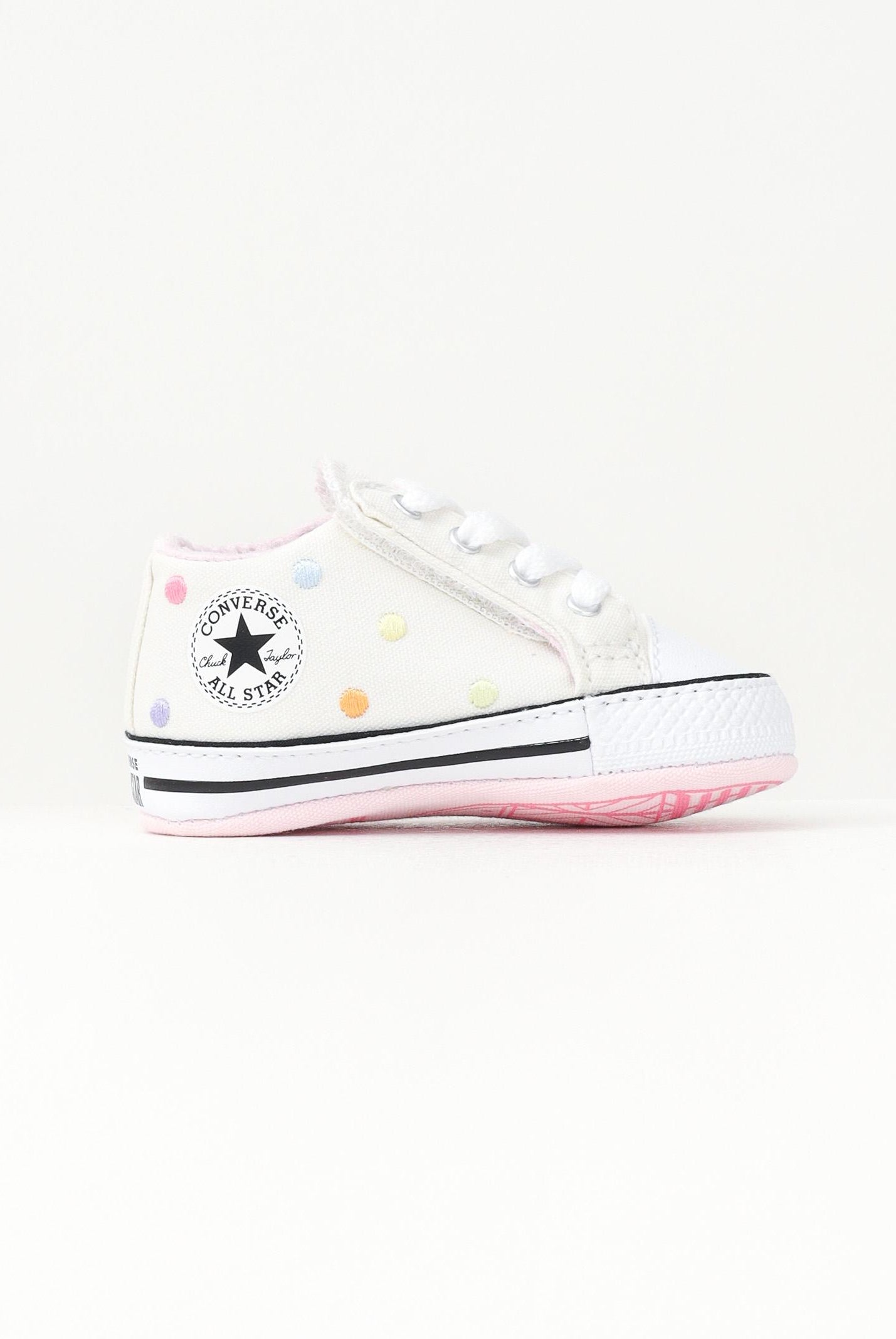 CONVERSE Scarpe da culla Chuck Taylor All Star Embroidered Polka Dots Easy On bianche da neonato A10768C CONVERSE