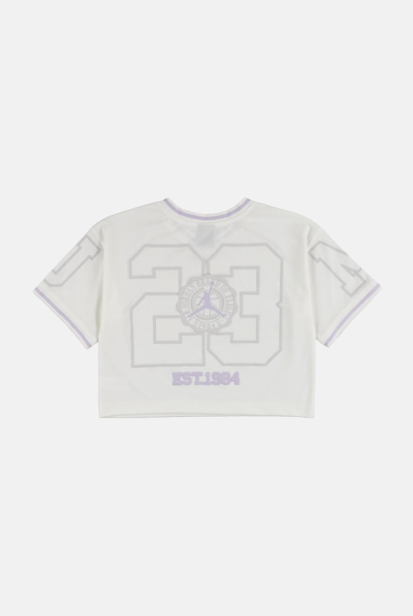JORDAN T-shirt Secret Diary Cropped Jersey Sail bianco chiaro da bambina. 45F886 782 JORDAN