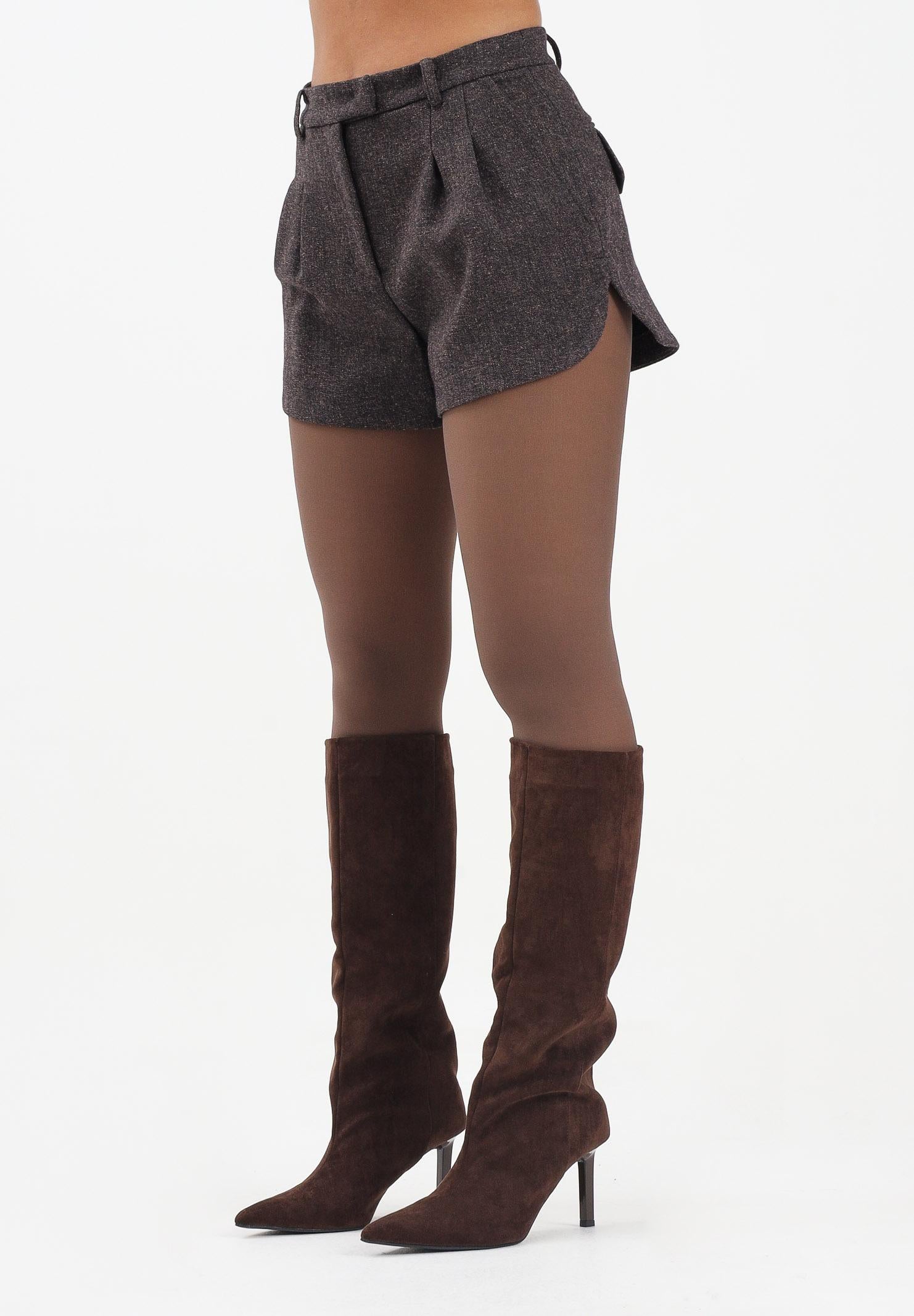 PATRIZIA PEPE Shorts marrone da donna a palloncino 2P1701A646 FG48 PATRIZIA PEPE