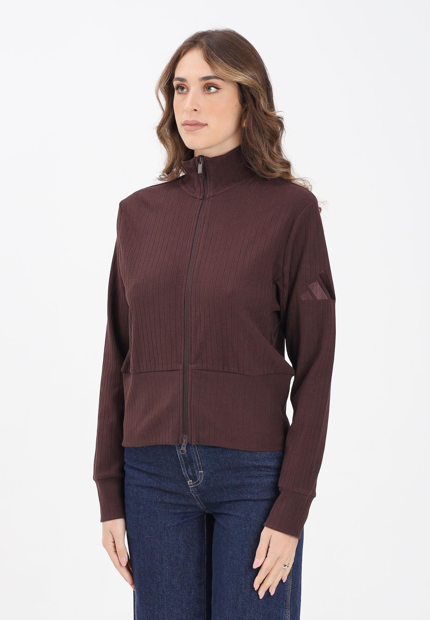 ADIDAS PERFORMANCE Felpa con zip ALL SZN Winterized marrone da donna JM5947 ADIDAS PERFORMANCE