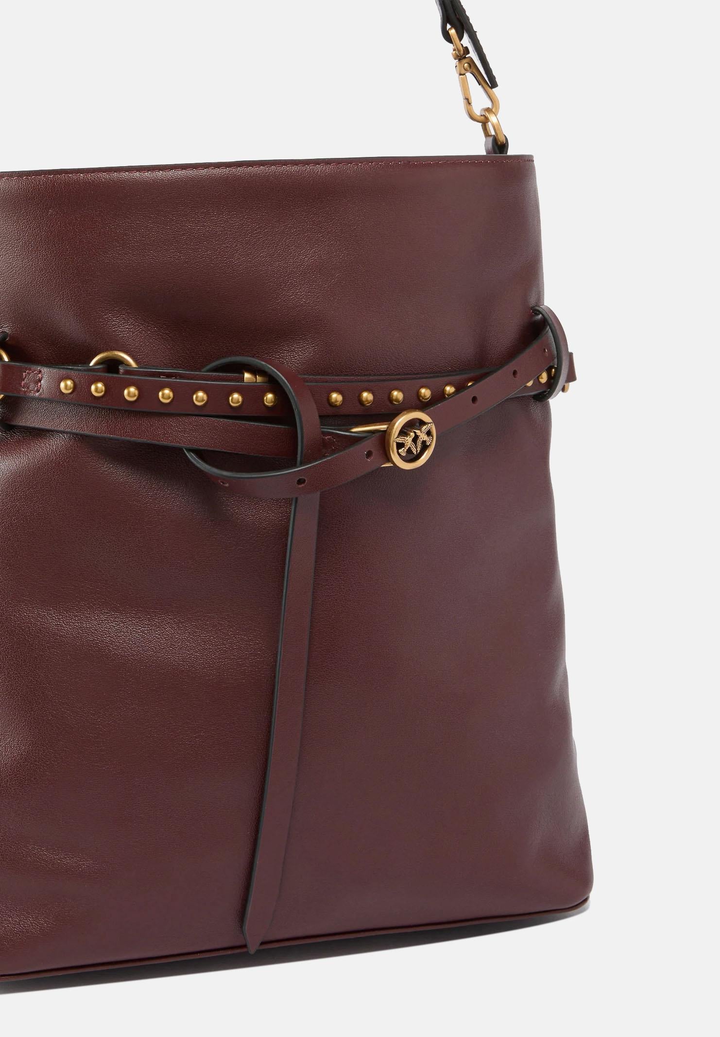 PINKO Borsa a spalla Bucket Belt burgundy da donna 106339A0QO R49Q PINKO