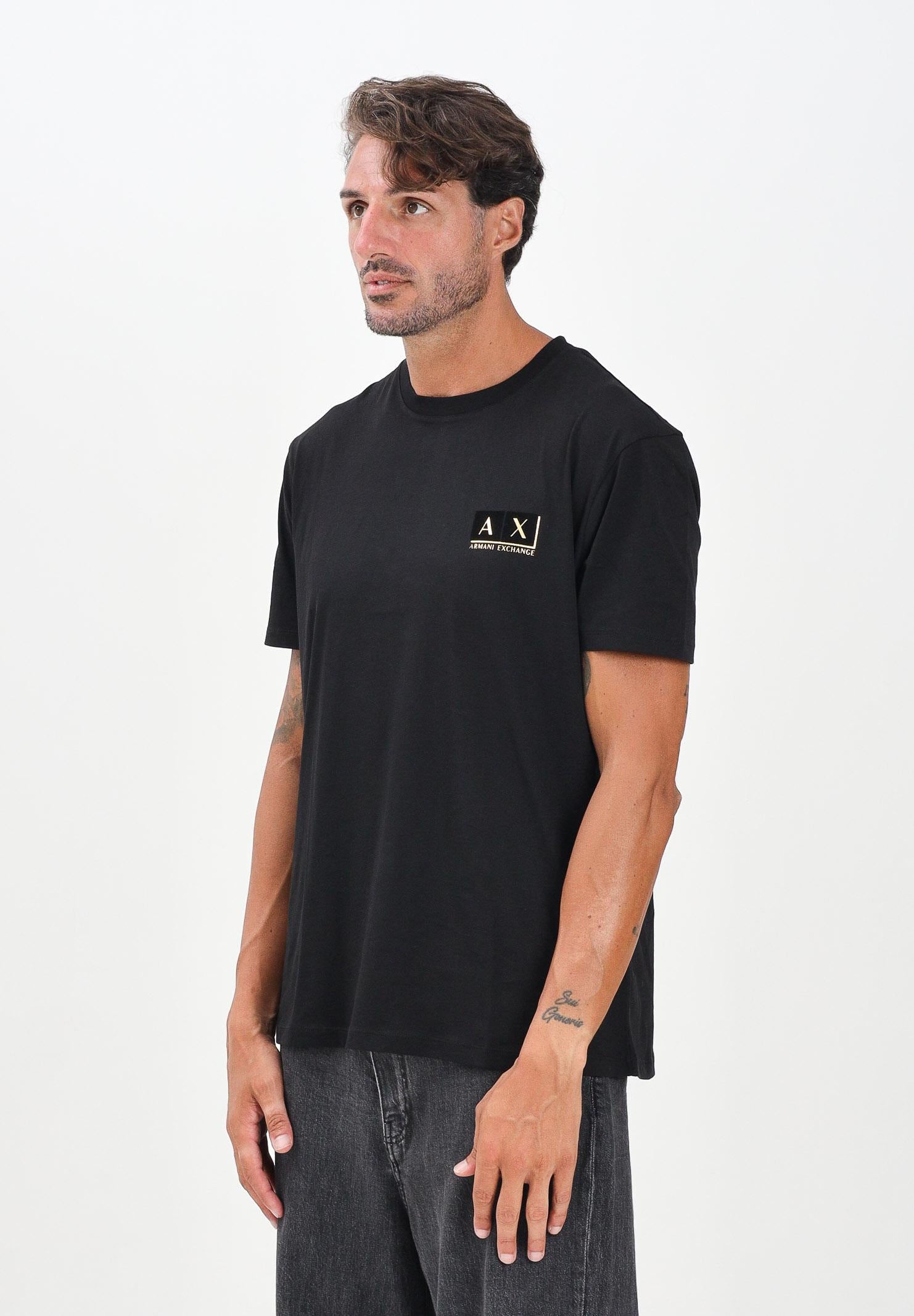 ARMANI EXCHANGE T-shirt a manica corta nera da uomo arricchita da un piccolo logo AX XM001911AF10356 MC004 ARMANI EXCHANGE