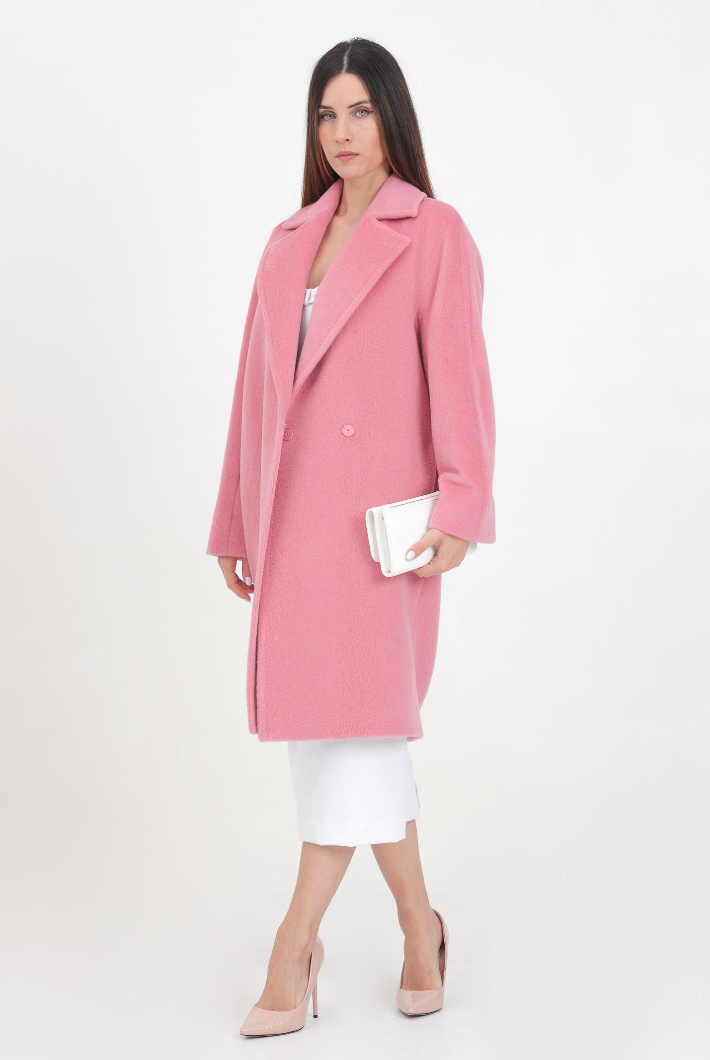 Cappotto doppiopetto Sidney rosa da donna 2426016061600 018 MAX MARA