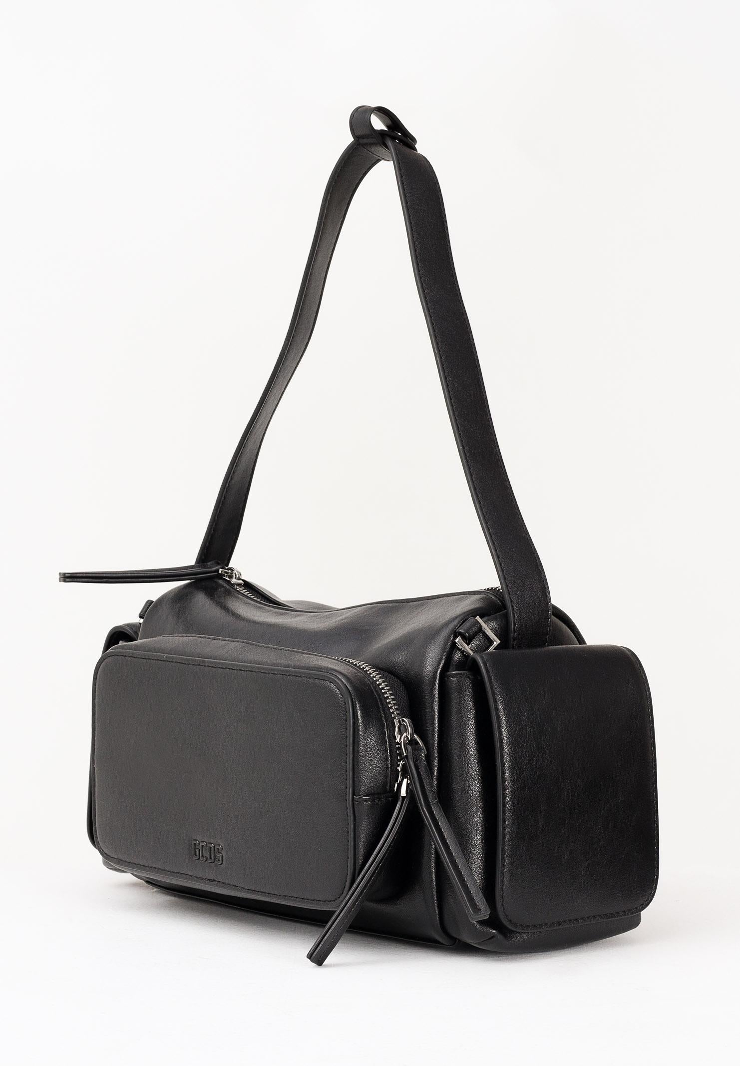 GCDS Borsa a spalla nera da donna GCDSMPS001 99 GCDS