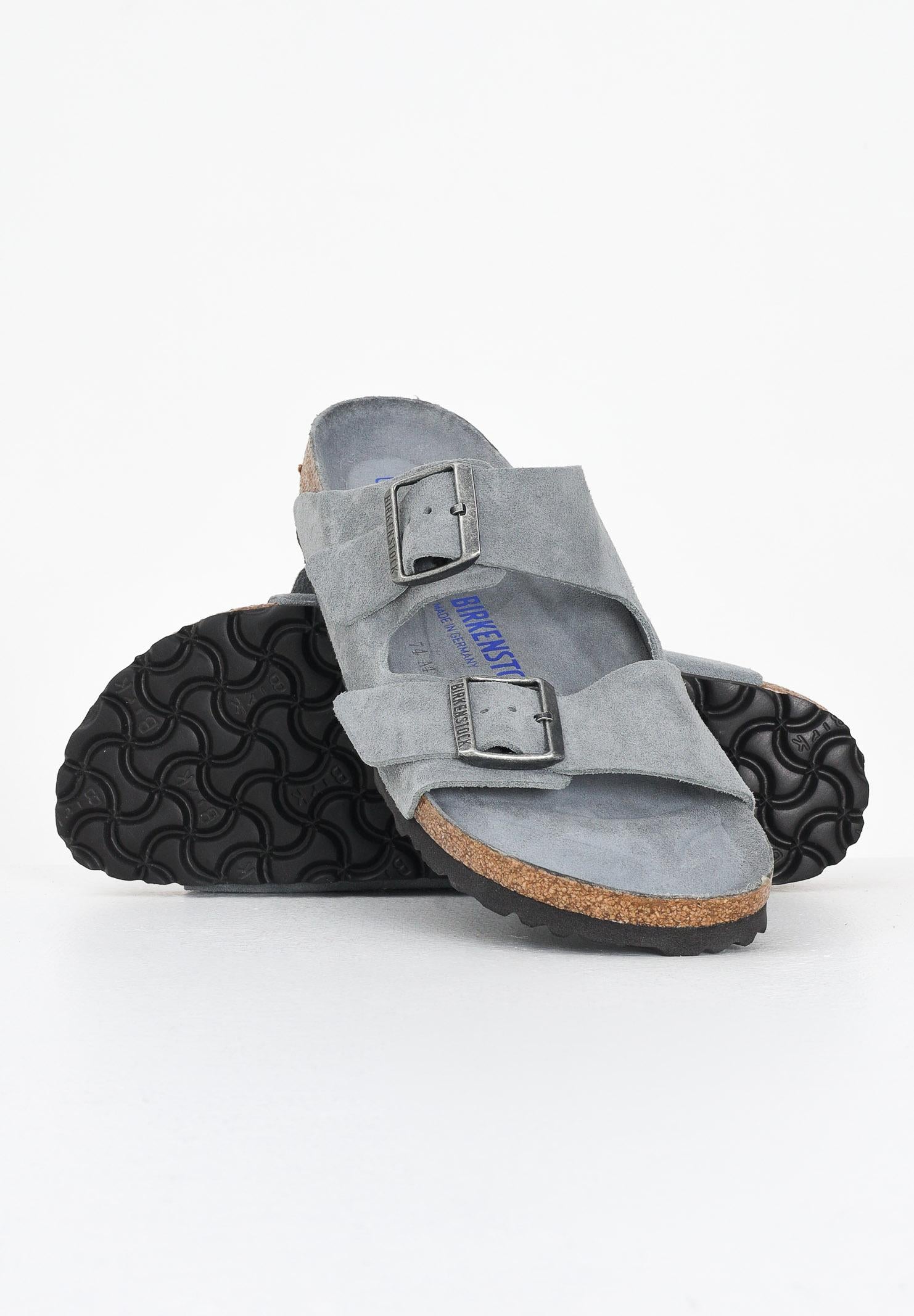BIRKENSTOCK Ciabatte Arizona Suede grigio ardesia da uomo 1030912 . BIRKENSTOCK