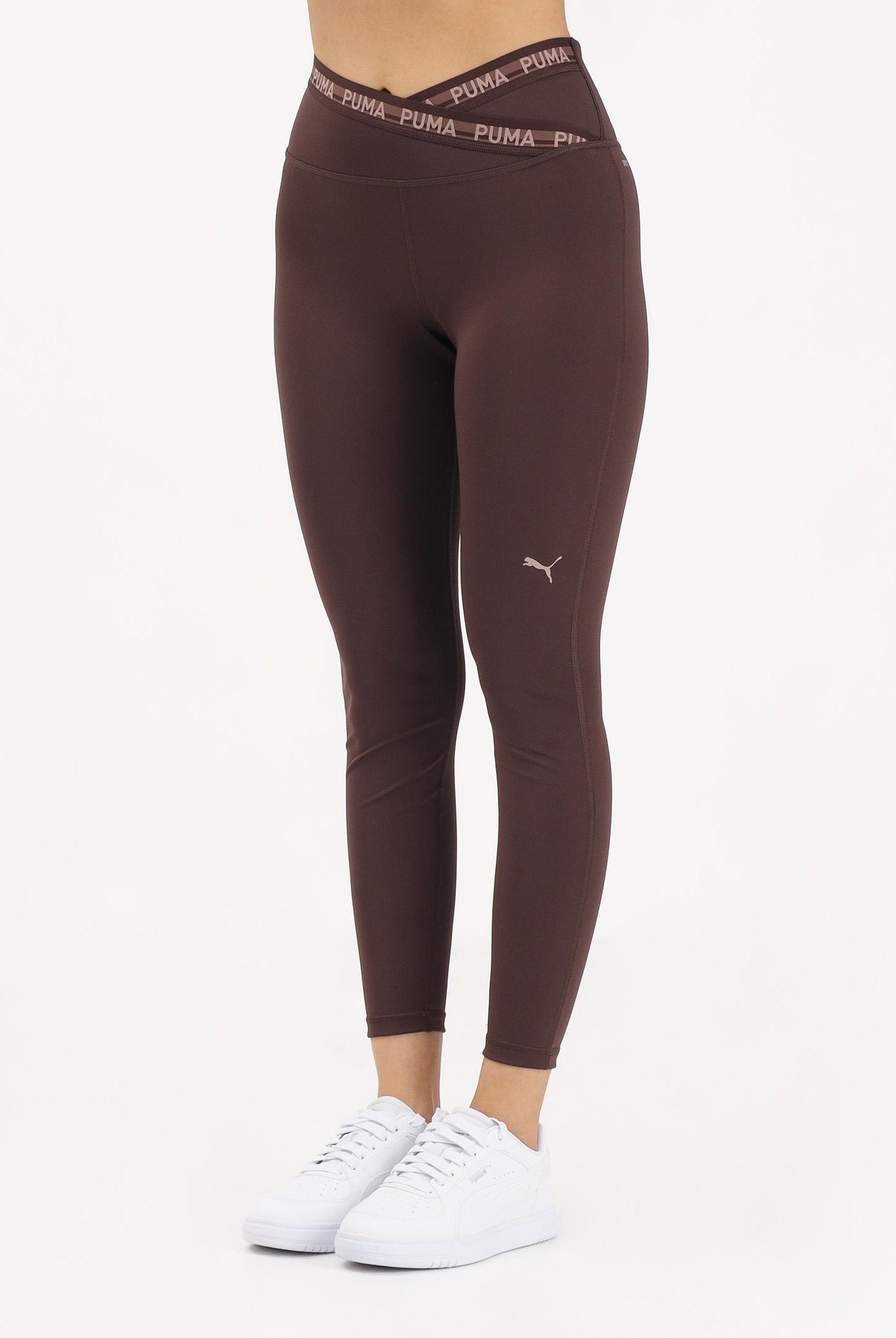 PUMA Leggings W STRONG CROSS FRONT TIGHT 7/8 marrone da donna 528498 13 PUMA