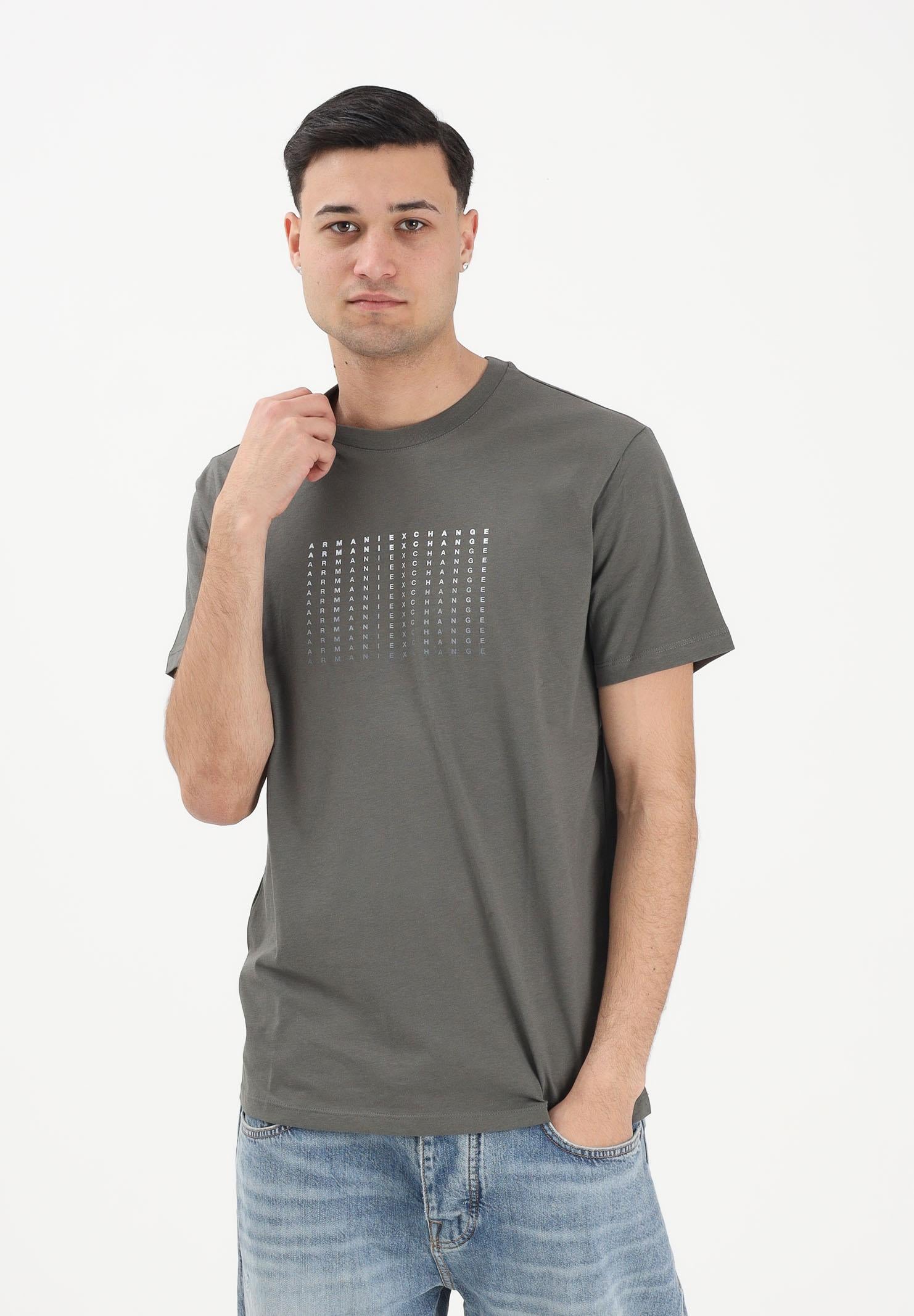 ARMANI EXCHANGE T-shirt a manica corta fango da uomo con stampa XM002519AF10334 U8144 ARMANI EXCHANGE