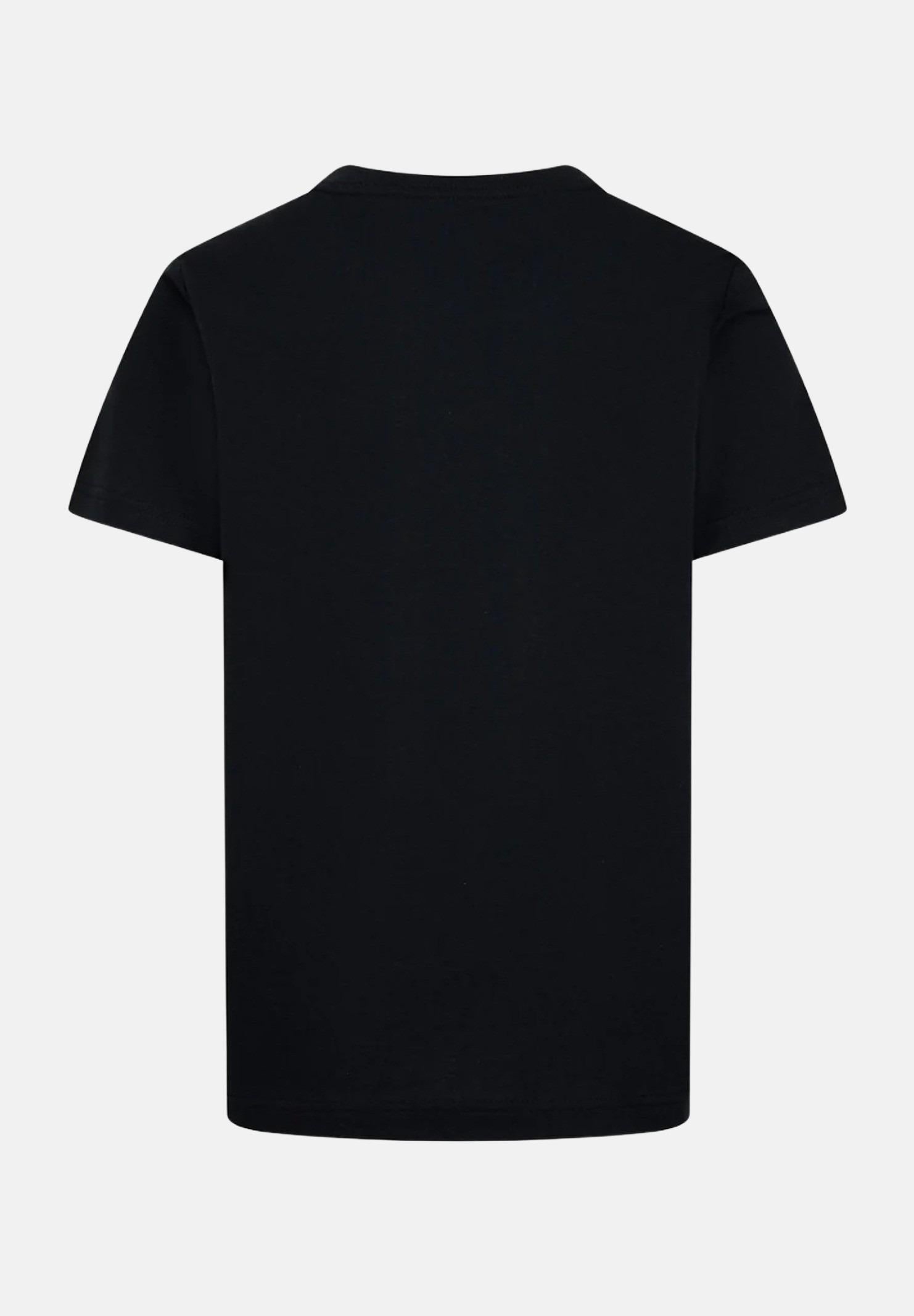 JORDAN T-shirt a manica corta nera per bambino e bambina con ricamo Jumpman 95D266 023 JORDAN