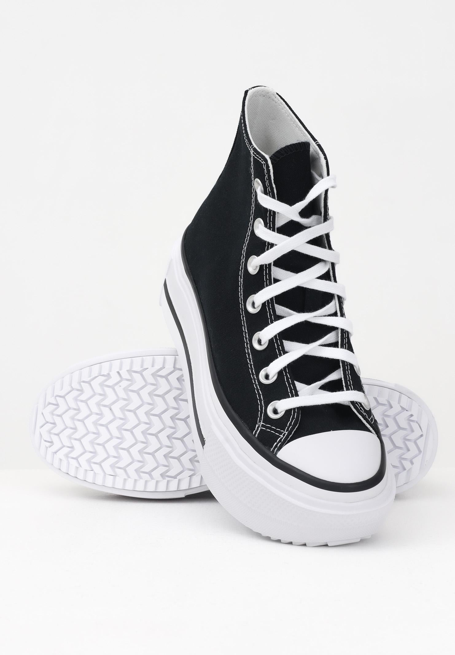 CONVERSE Sneakers Chuck Taylor All Star Lift Double Stack nere da donna A12975C . CONVERSE