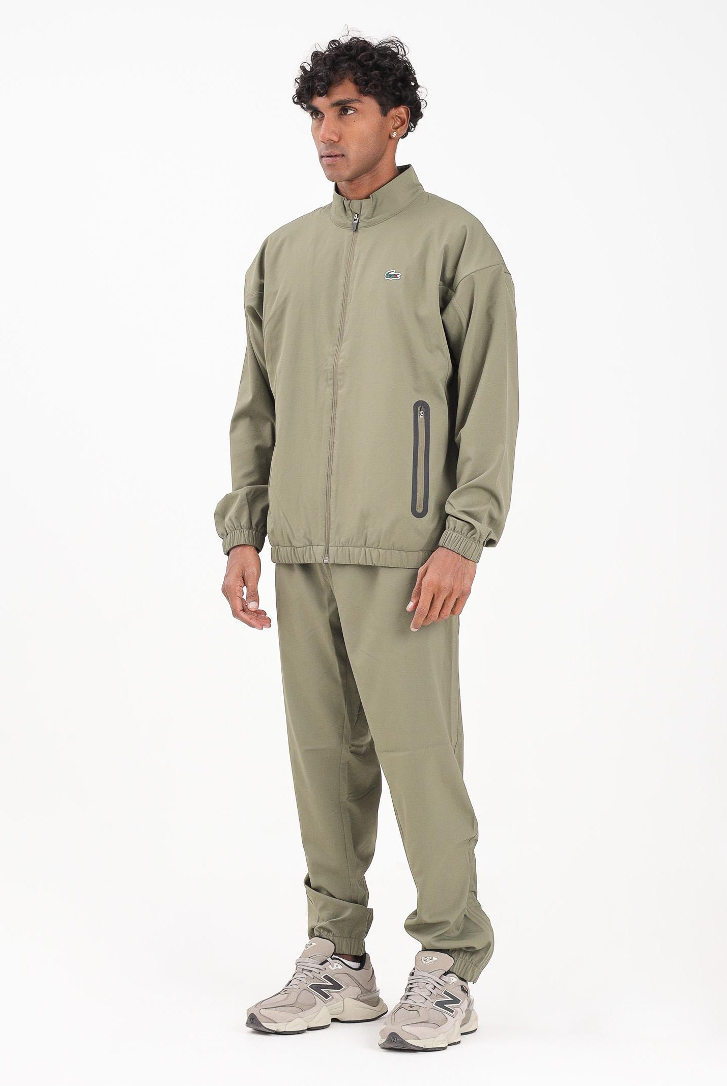 LACOSTE Tuta verde da uomo in taffetà WH4763 E9F LACOSTE