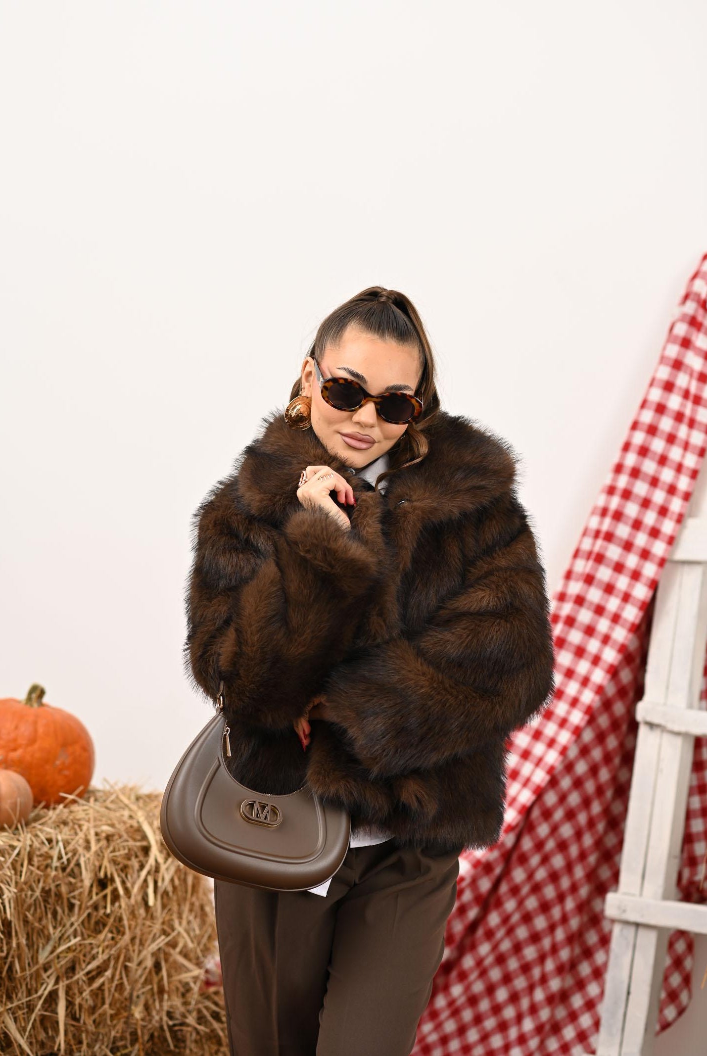 MEHRAN Pelliccia marrone da donna 25297DBRW DBRW MEHRAN