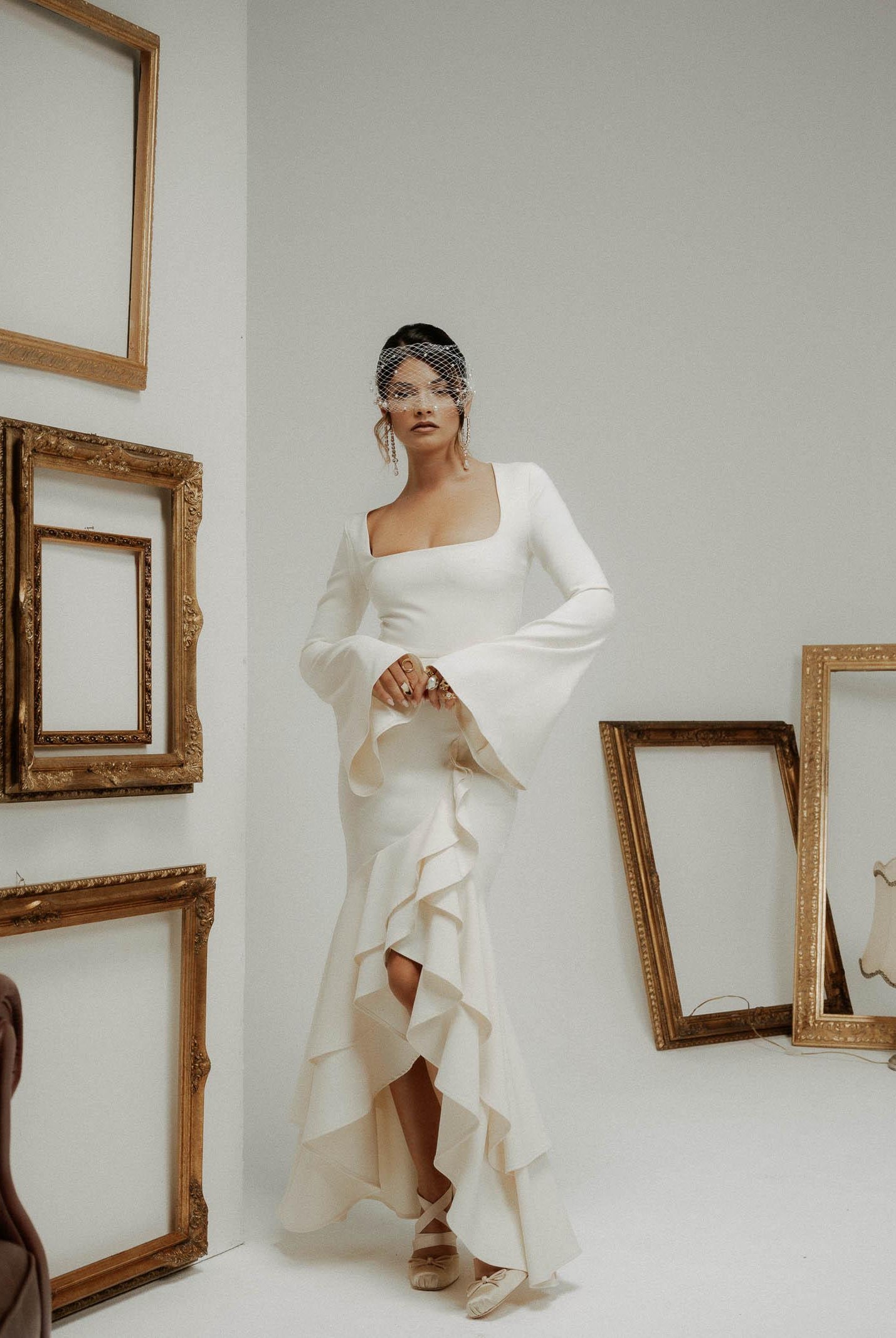 SANTAS Gonna lunga ÉLAN panna da donna PV2606 PA SANTAS