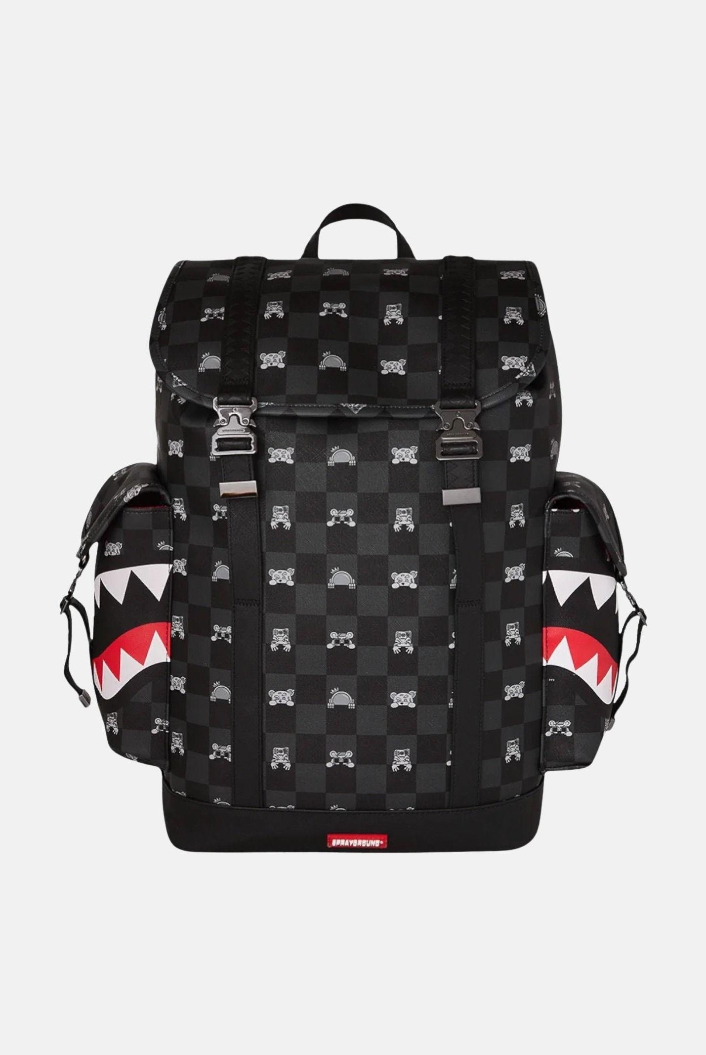 SPRAYGROUND Zaino GRAY PEEKING CHARACTER CHECK MONTE CARLO nero per uomo e donna 910B8909NSZ . SPRAYGROUND