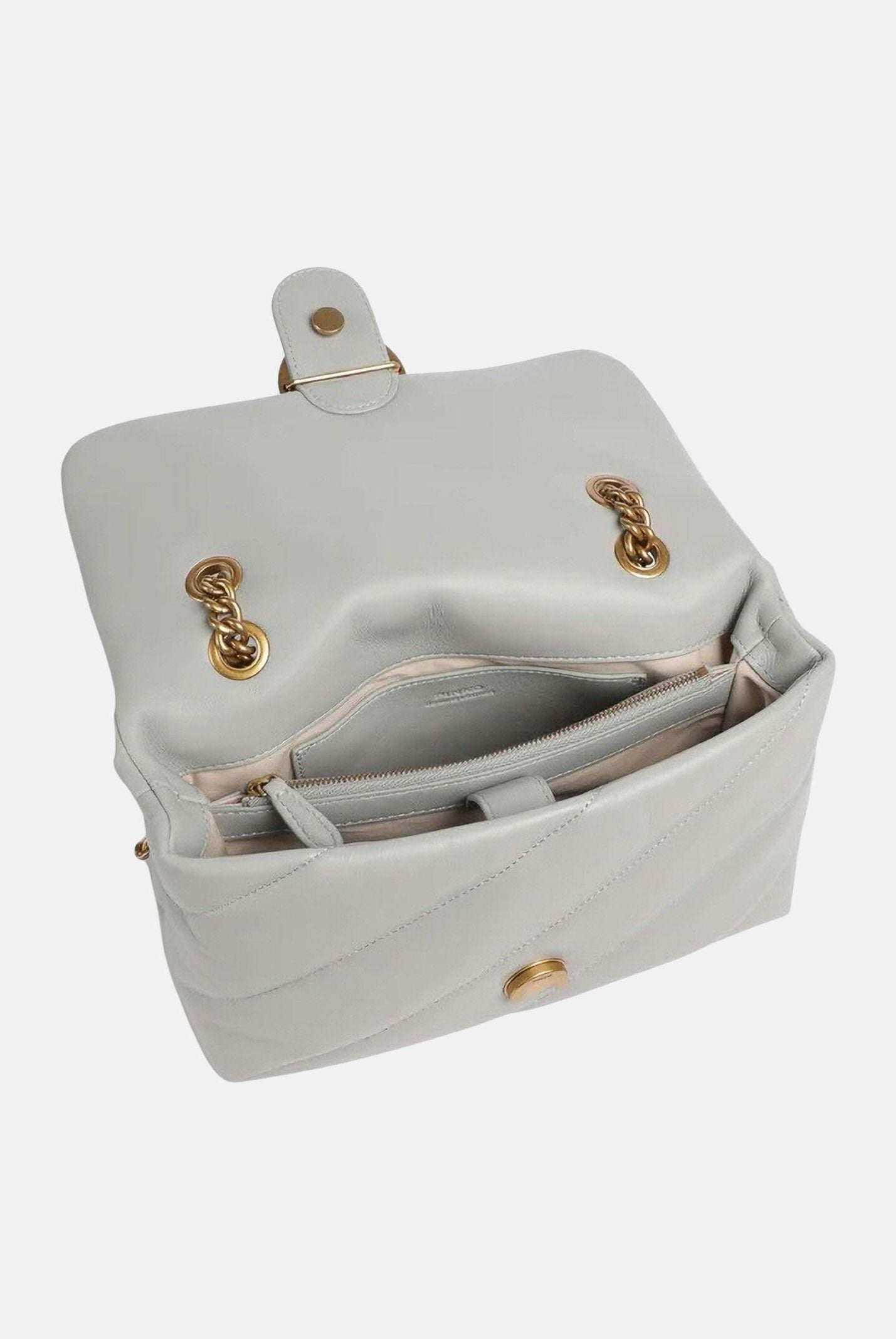 PINKO Borsa a tracolla Classic Love Bag Puff grigio perla da donna 100038A0F2 K32Q PINKO